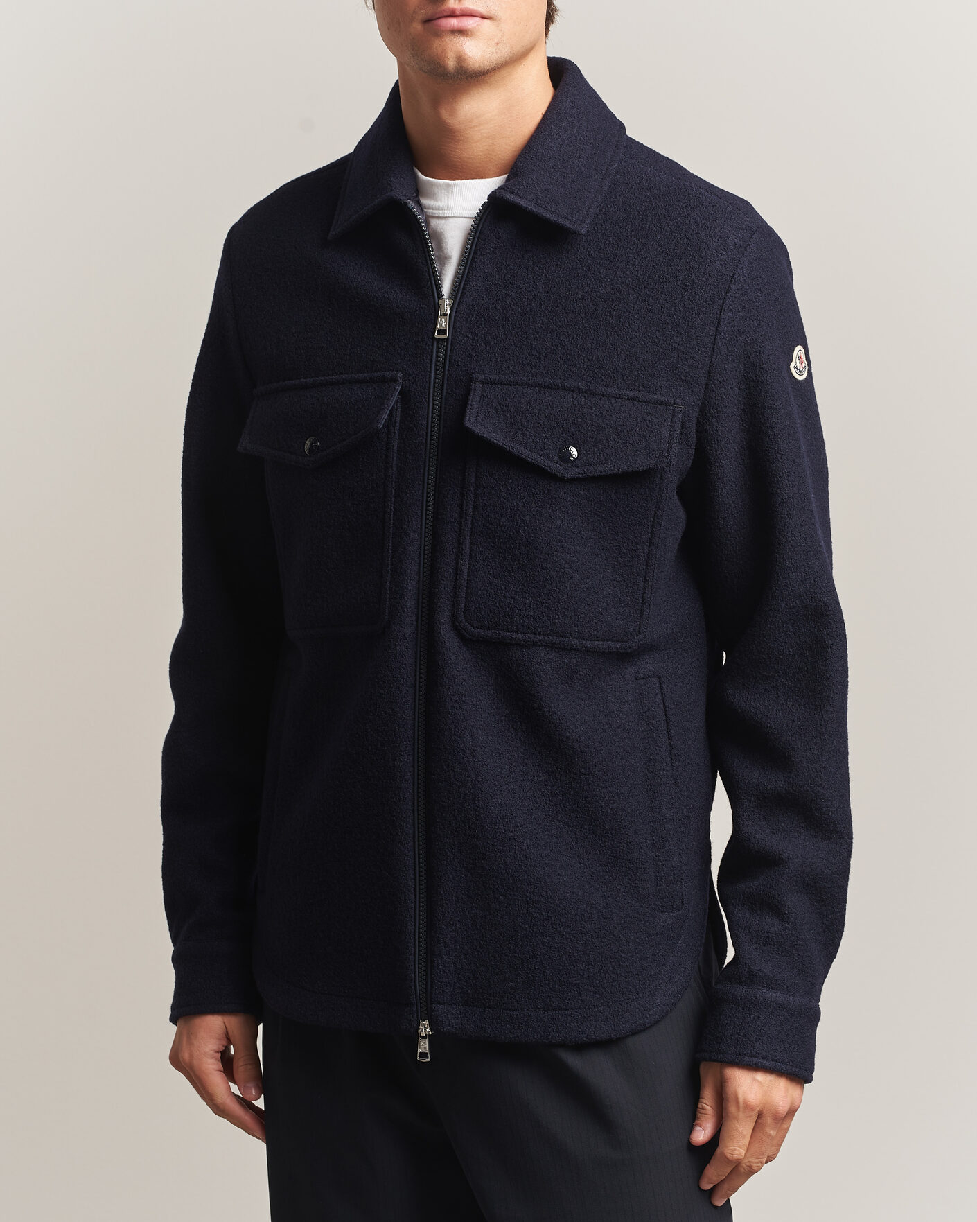 Homme | Chemises | Moncler | Zip Overshirt Navy