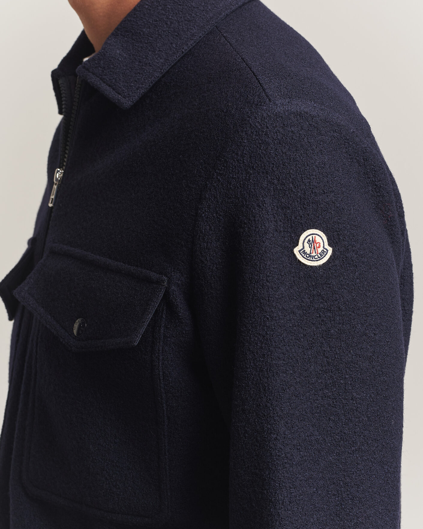 Homme | Chemises | Moncler | Zip Overshirt Navy