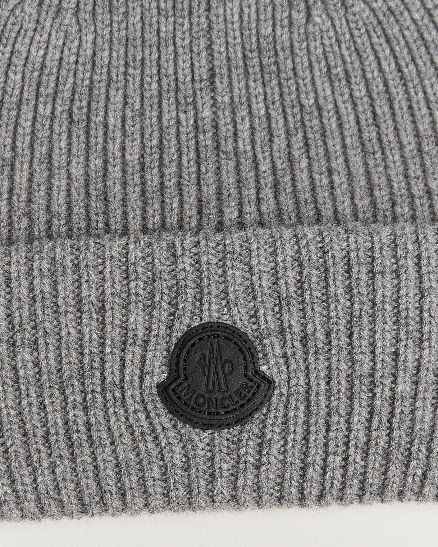 Homme | Bonnets | Moncler | Rib Cashmere Beanie Grey