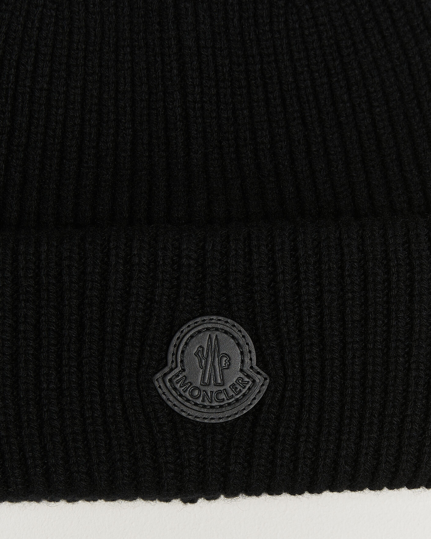 Homme | Bonnets | Moncler | Rib Cashmere Beanie Black
