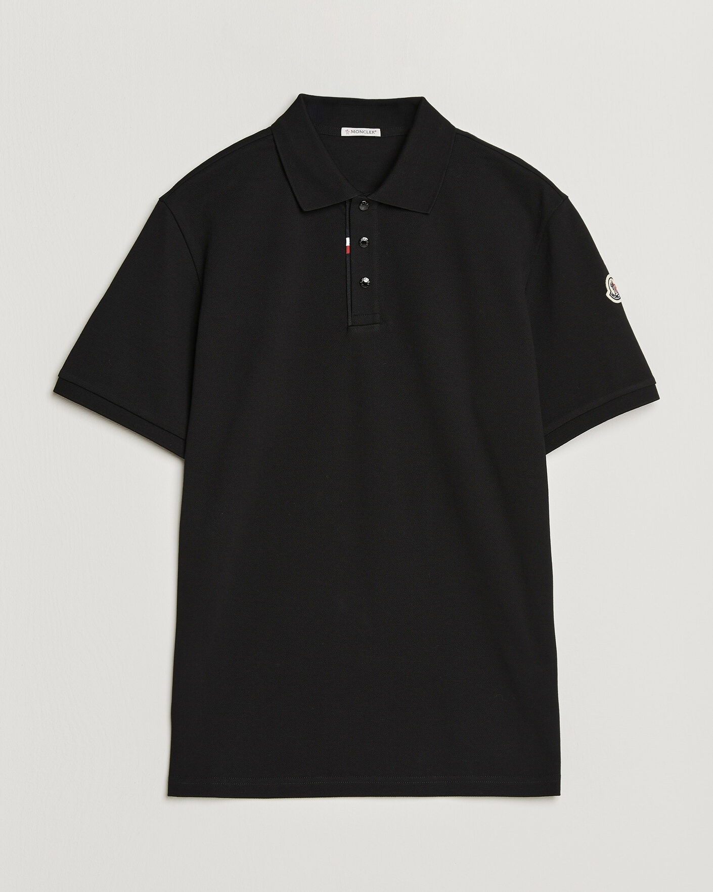 Homme | Polos | Moncler | Short Sleeve Polo Black
