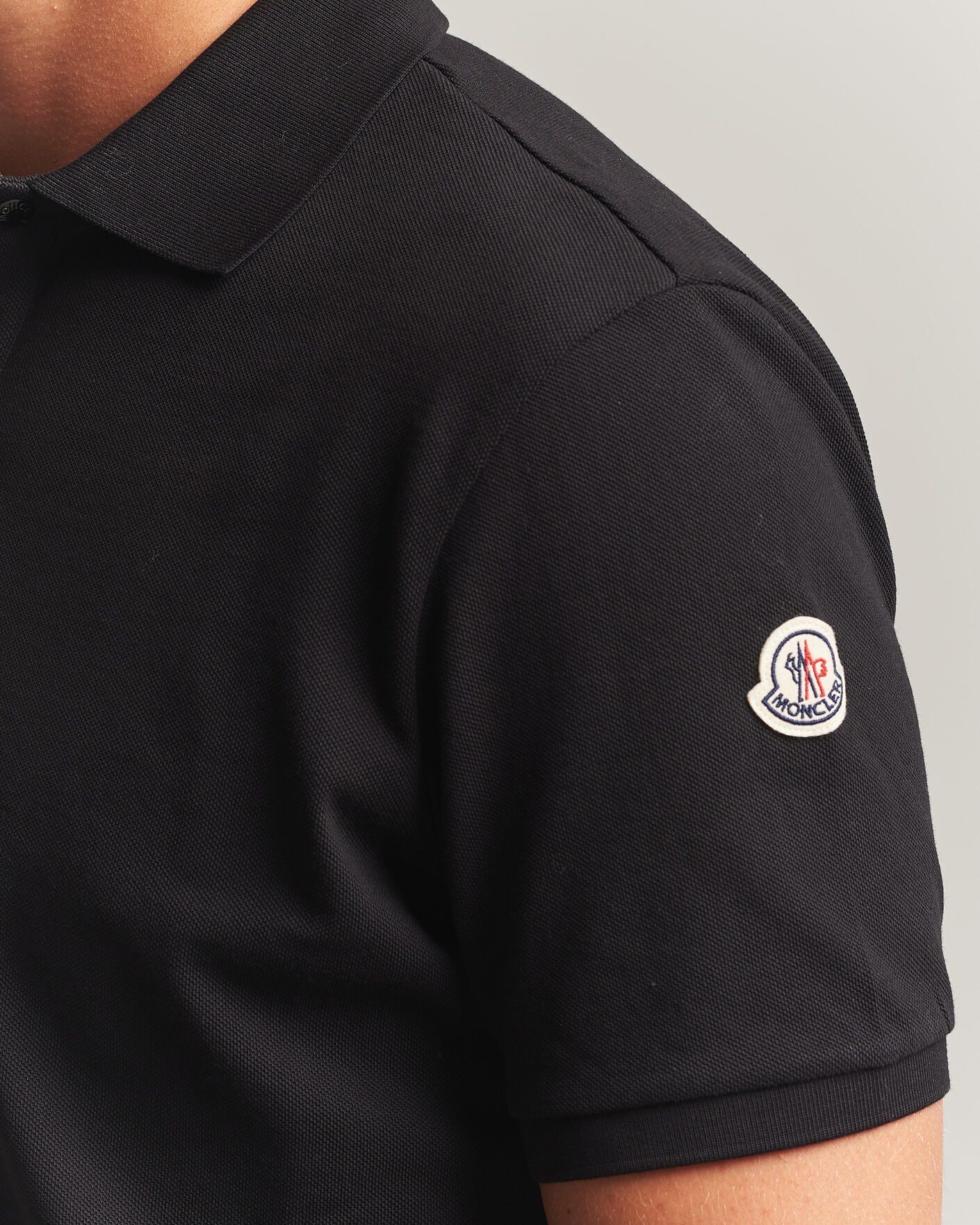 Homme | Polos | Moncler | Short Sleeve Polo Black