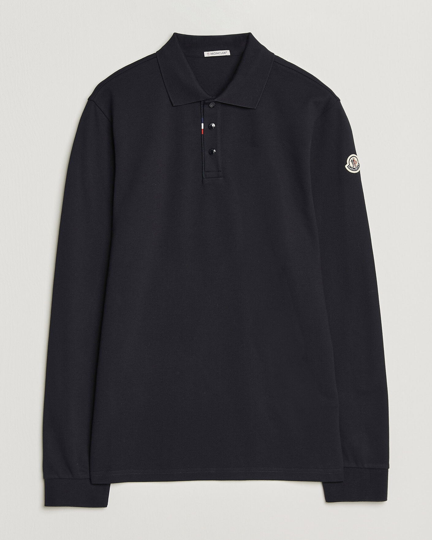 Homme | Polos | Moncler | Long Sleeve Polo Navy