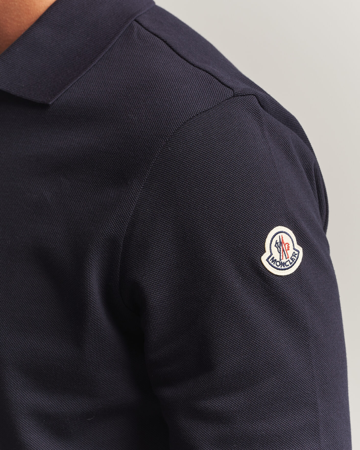 Homme | Polos | Moncler | Long Sleeve Polo Navy