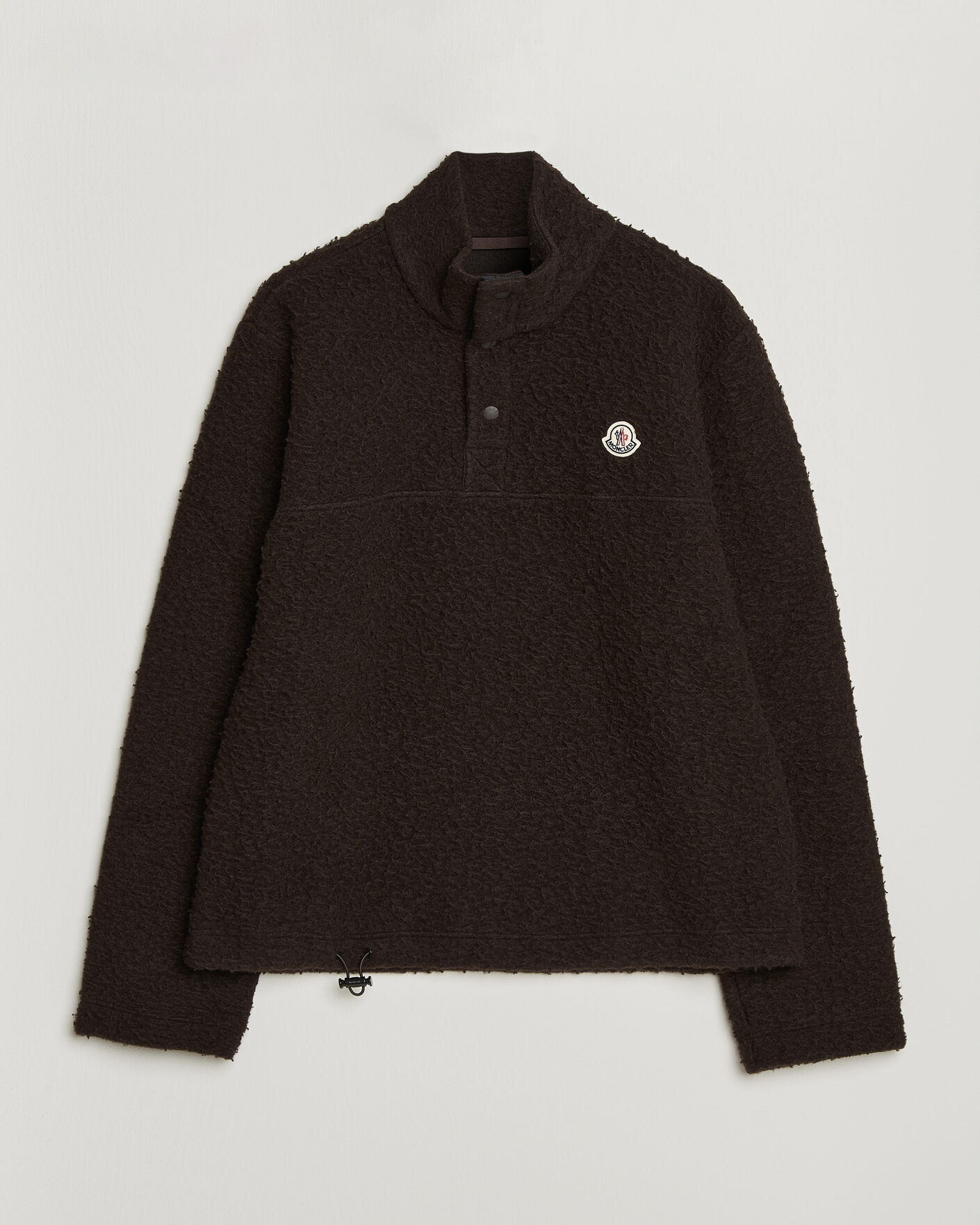 Homme | Pulls Et Tricots | Moncler | Half Zip Fleece Sweater Dark Brown