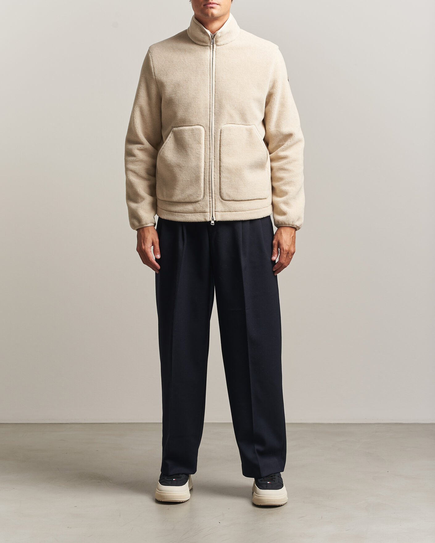 Homme | Pulls Et Tricots | Moncler | Full Zip Fleece  Cream