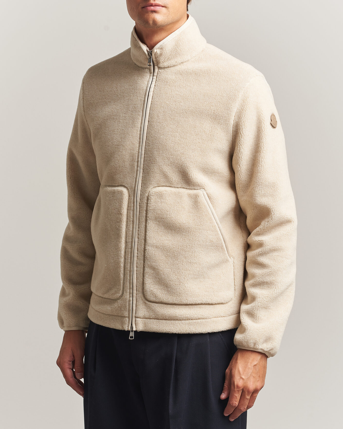 Homme | Pulls Et Tricots | Moncler | Full Zip Fleece  Cream