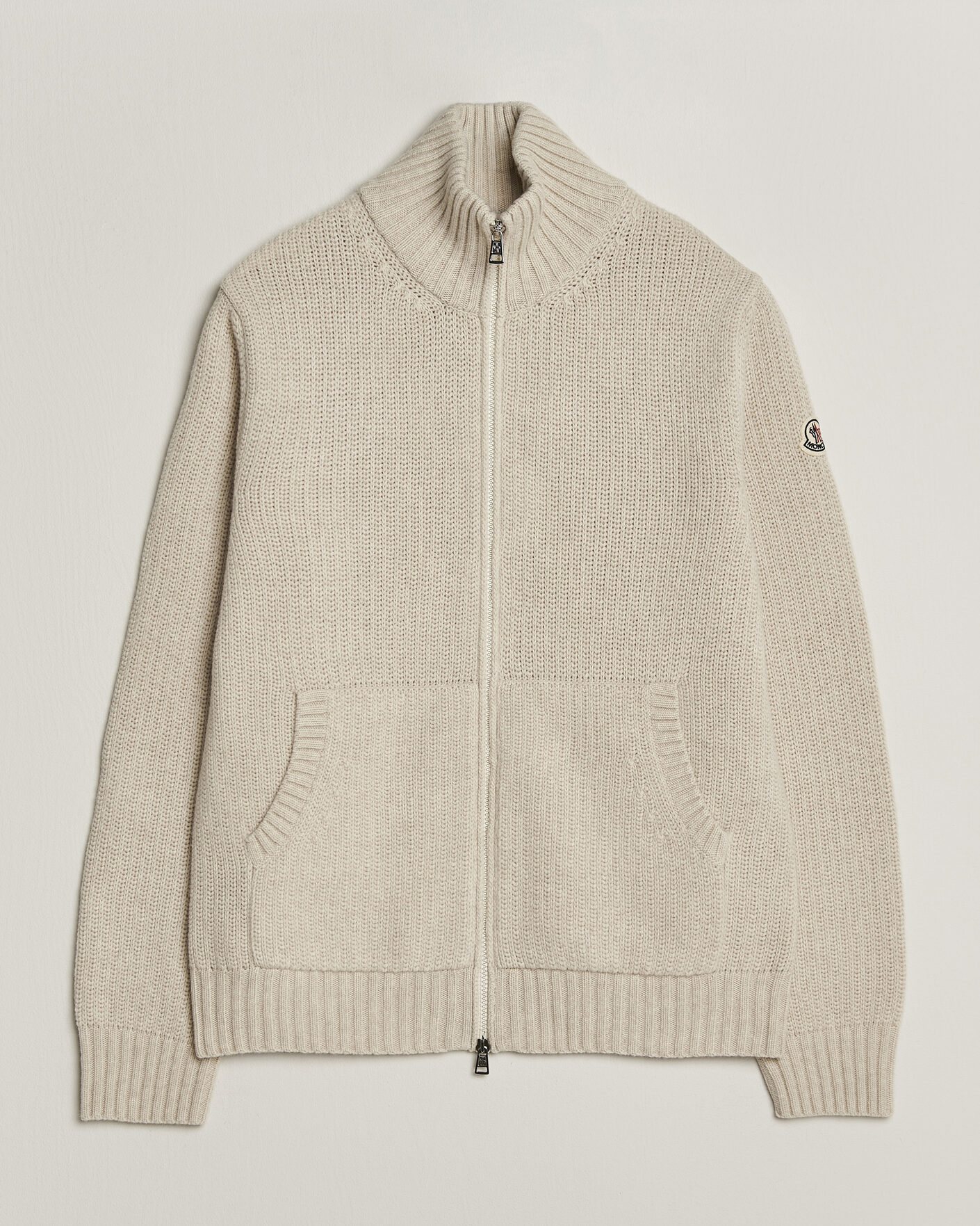 Homme | Pulls Et Tricots | Moncler | Full Zip Cardigan Light Beige