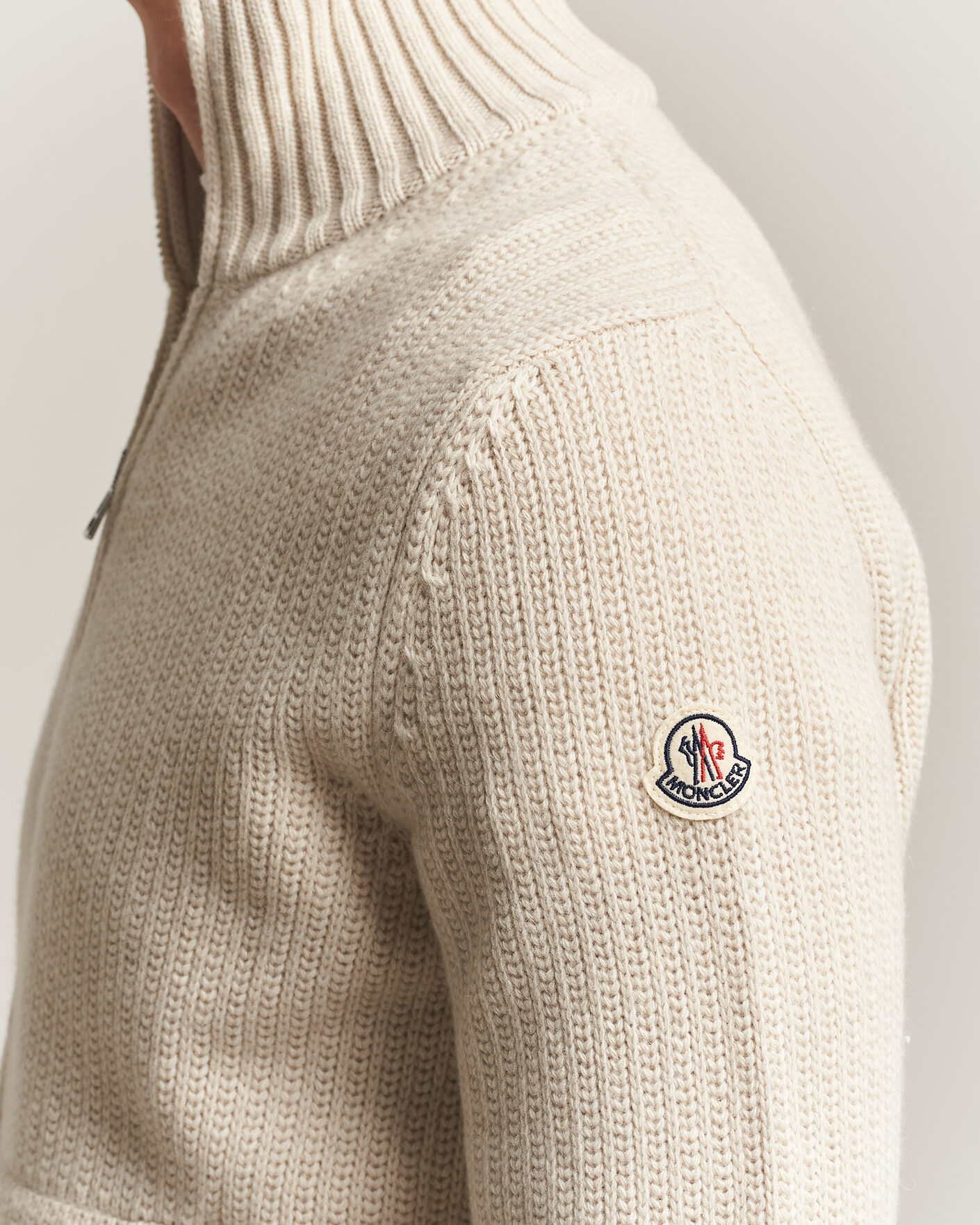 Homme | Pulls Et Tricots | Moncler | Full Zip Cardigan Light Beige