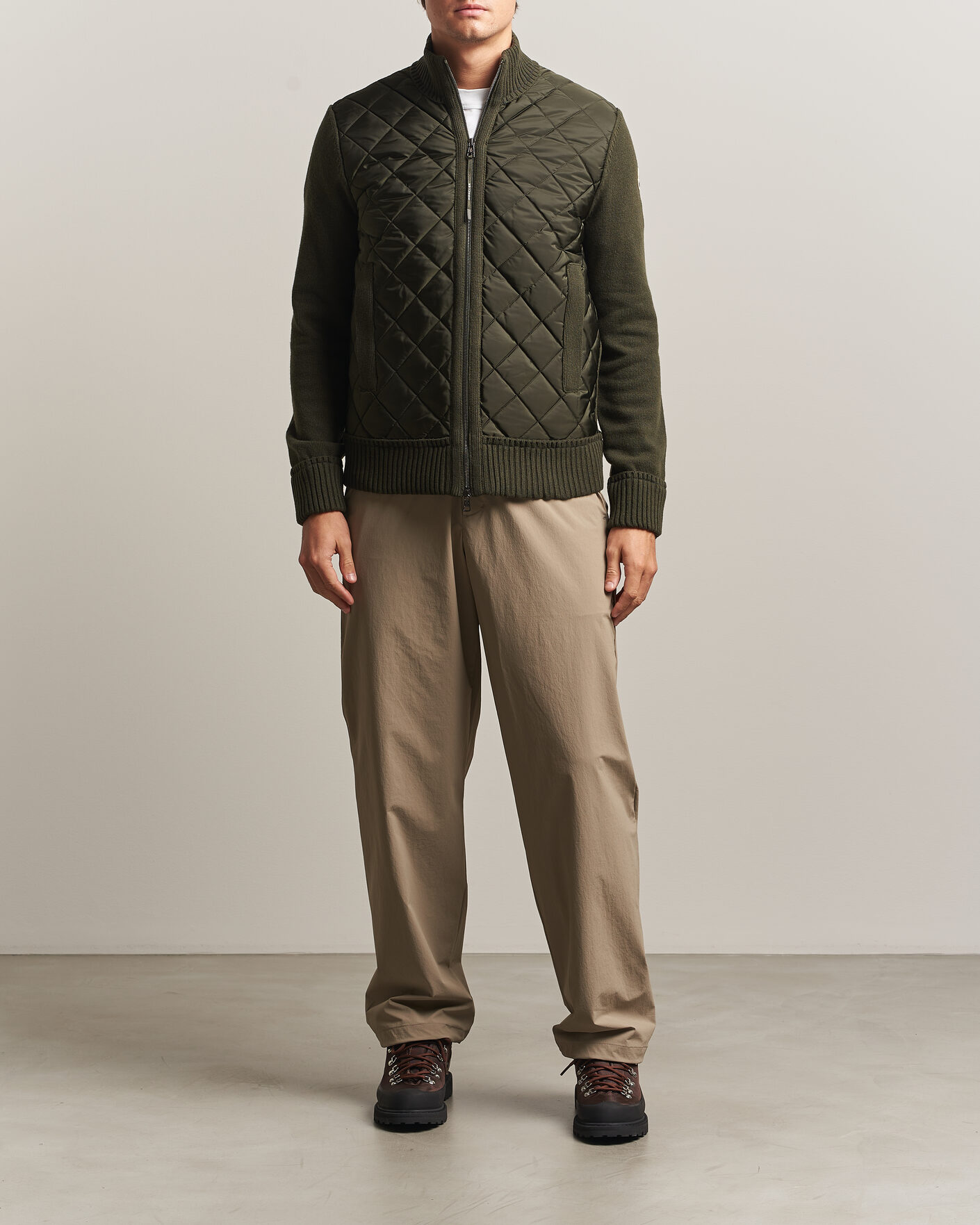 Homme | Manteaux Et Vestes | Moncler | Quilted Hybrid Jacket Dark Green
