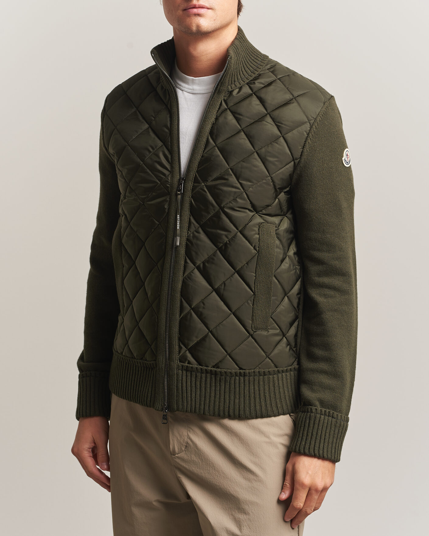 Homme | Manteaux Et Vestes | Moncler | Quilted Hybrid Jacket Dark Green