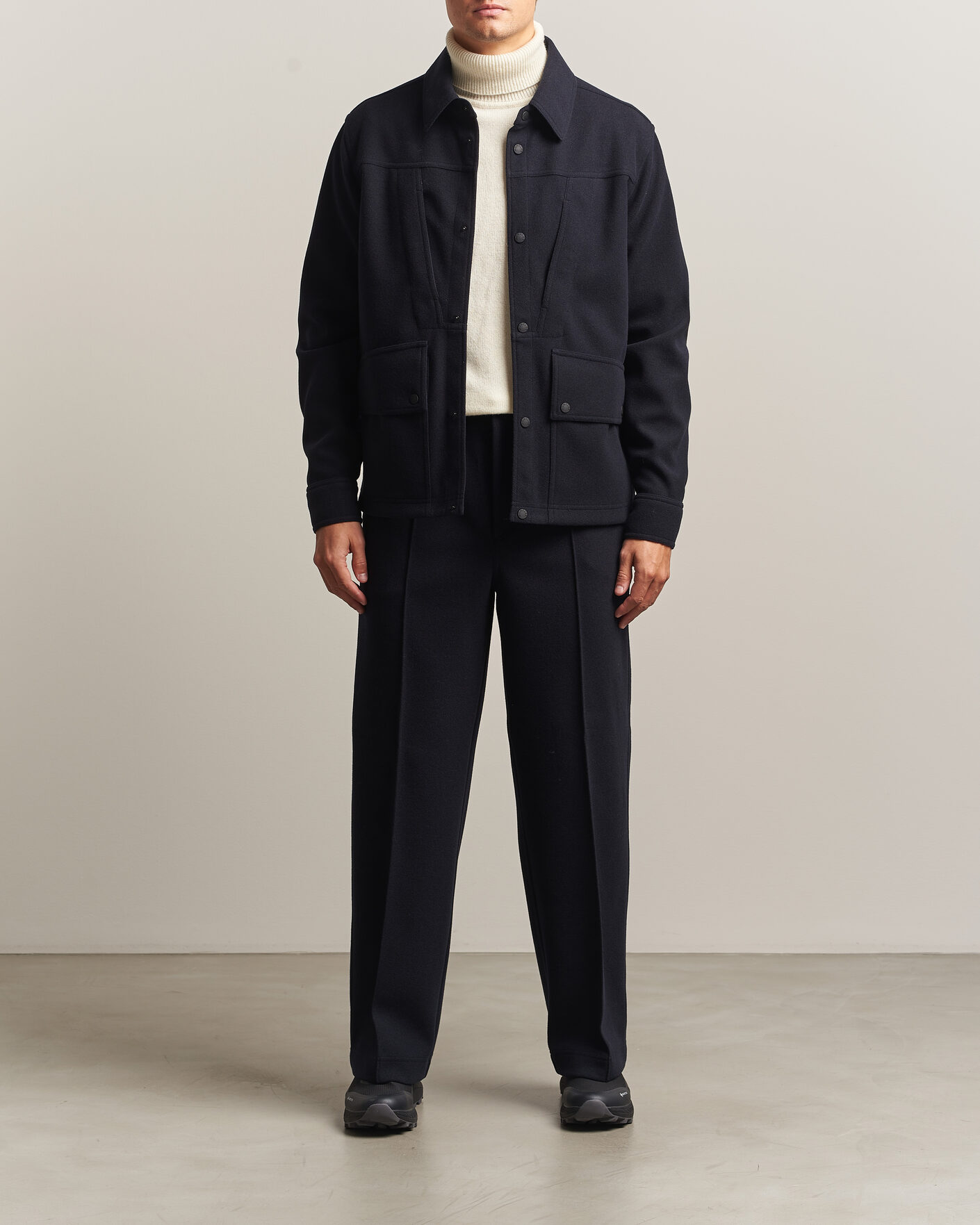 Homme | Manteaux Et Vestes | Moncler Grenoble | Brushed Shirt Jacket Navy