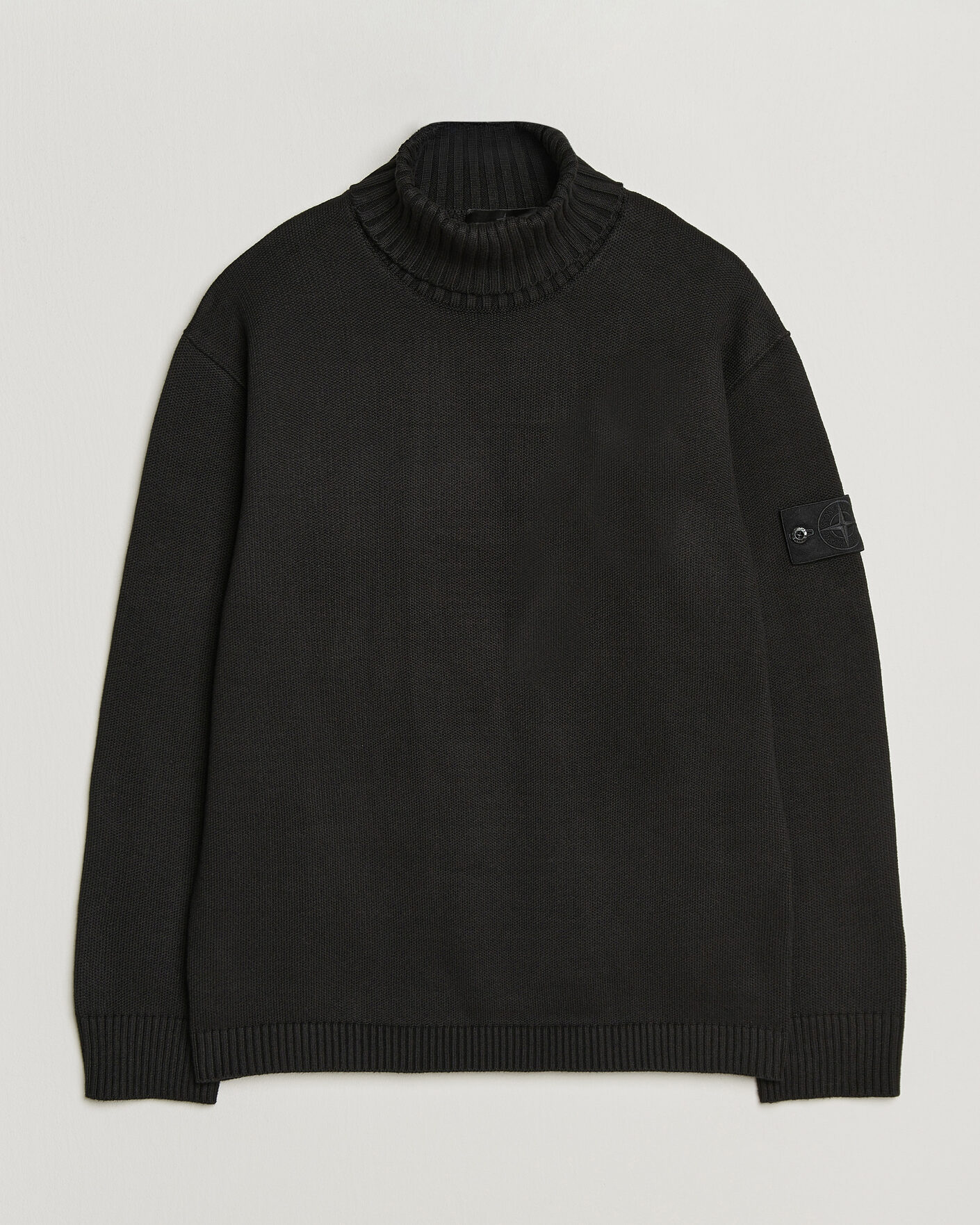 Homme | Pulls Et Tricots | Stone Island | Ghost Plush Stitch Winter Cotton Rollneck Black