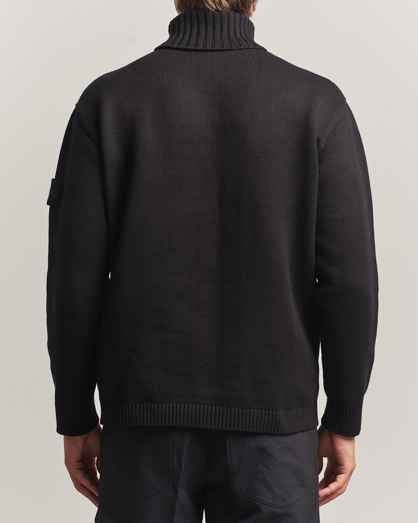 Homme | Pulls Et Tricots | Stone Island | Ghost Plush Stitch Winter Cotton Rollneck Black