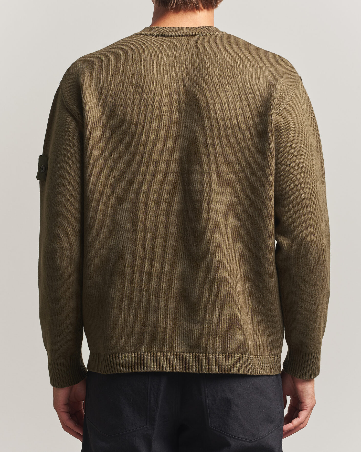 Homme | Pulls Et Tricots | Stone Island | Ghost Plush Stitch Winter Cotton Sweat Miltary Green