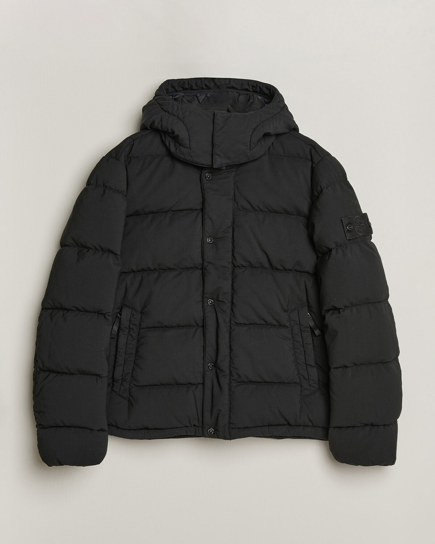 Homme | Manteaux Et Vestes | Stone Island | Ghost Wool Ripstop Down Jacket Black