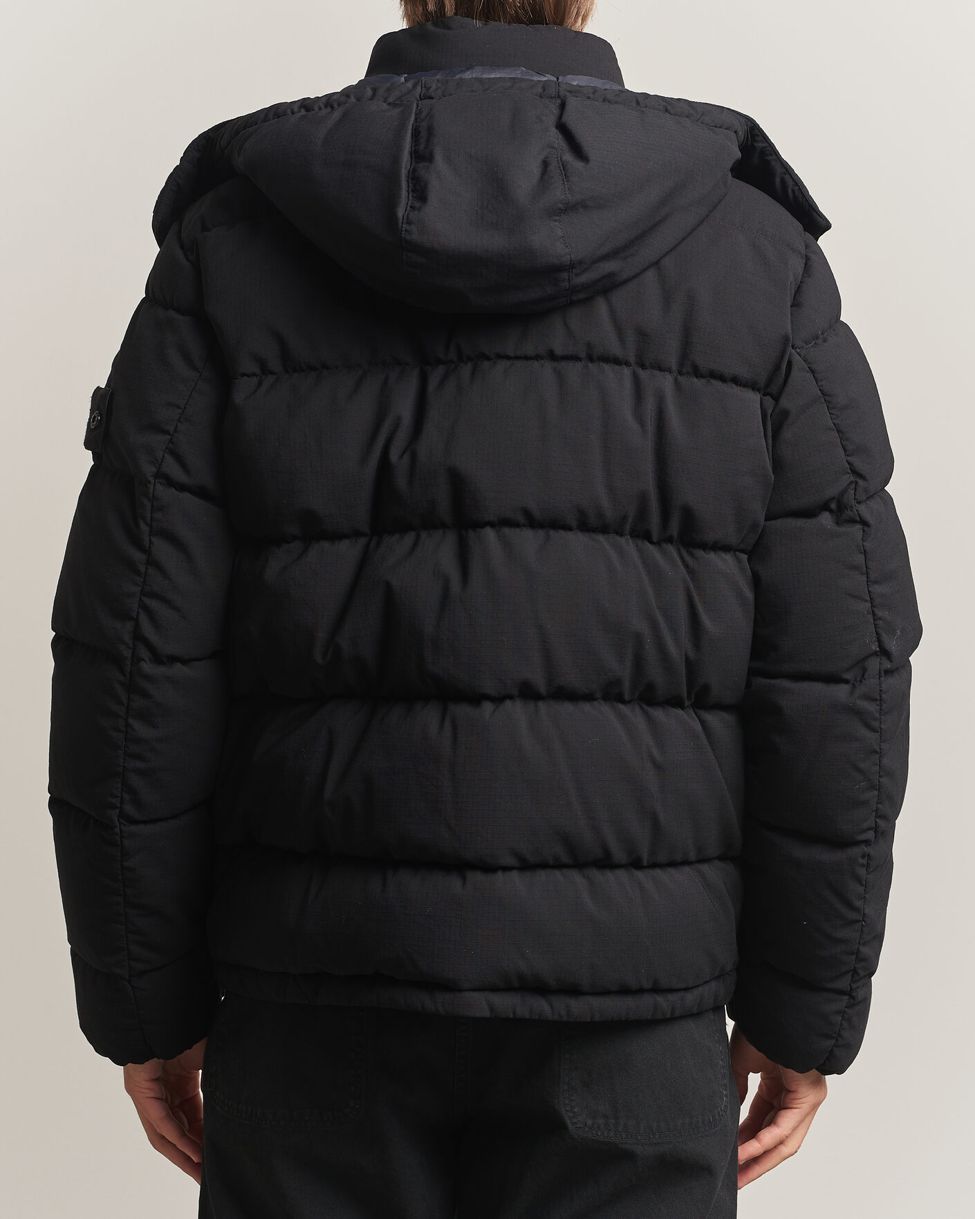 Homme | Manteaux Et Vestes | Stone Island | Ghost Wool Ripstop Down Jacket Black