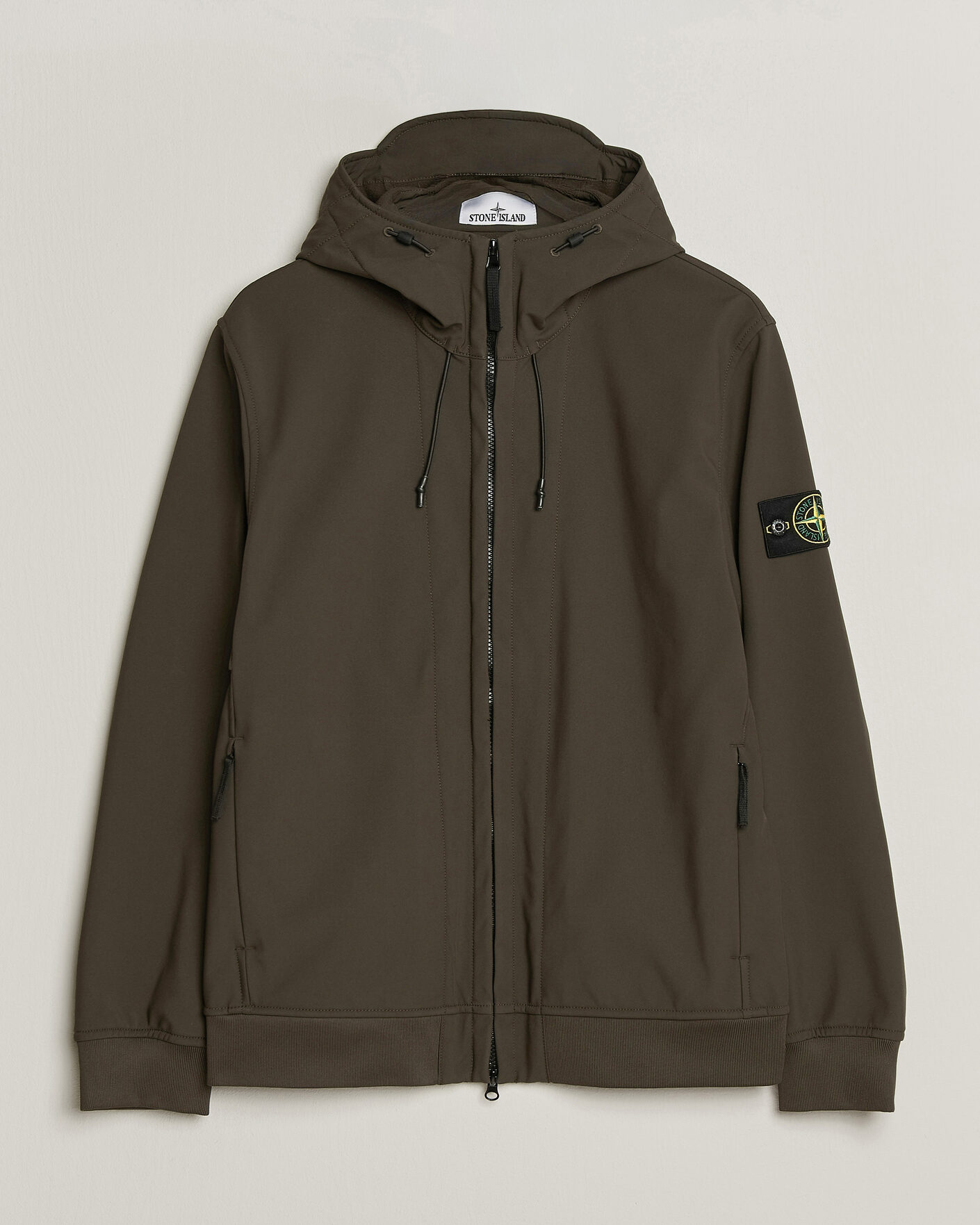 Homme | Manteaux Et Vestes | Stone Island | Short Hooded Soft Shell Jacket Coal Grey