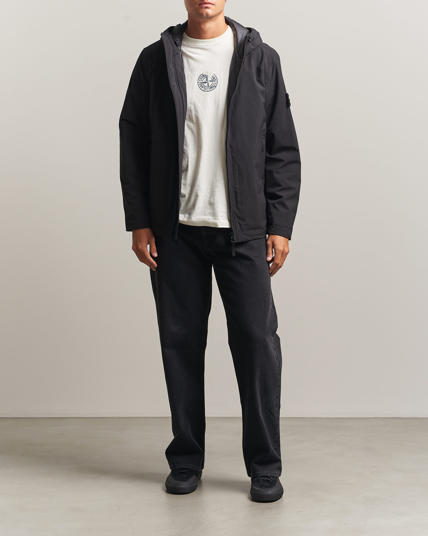 Homme | Manteaux Et Vestes | Stone Island | Short Soft Shell Parka Black