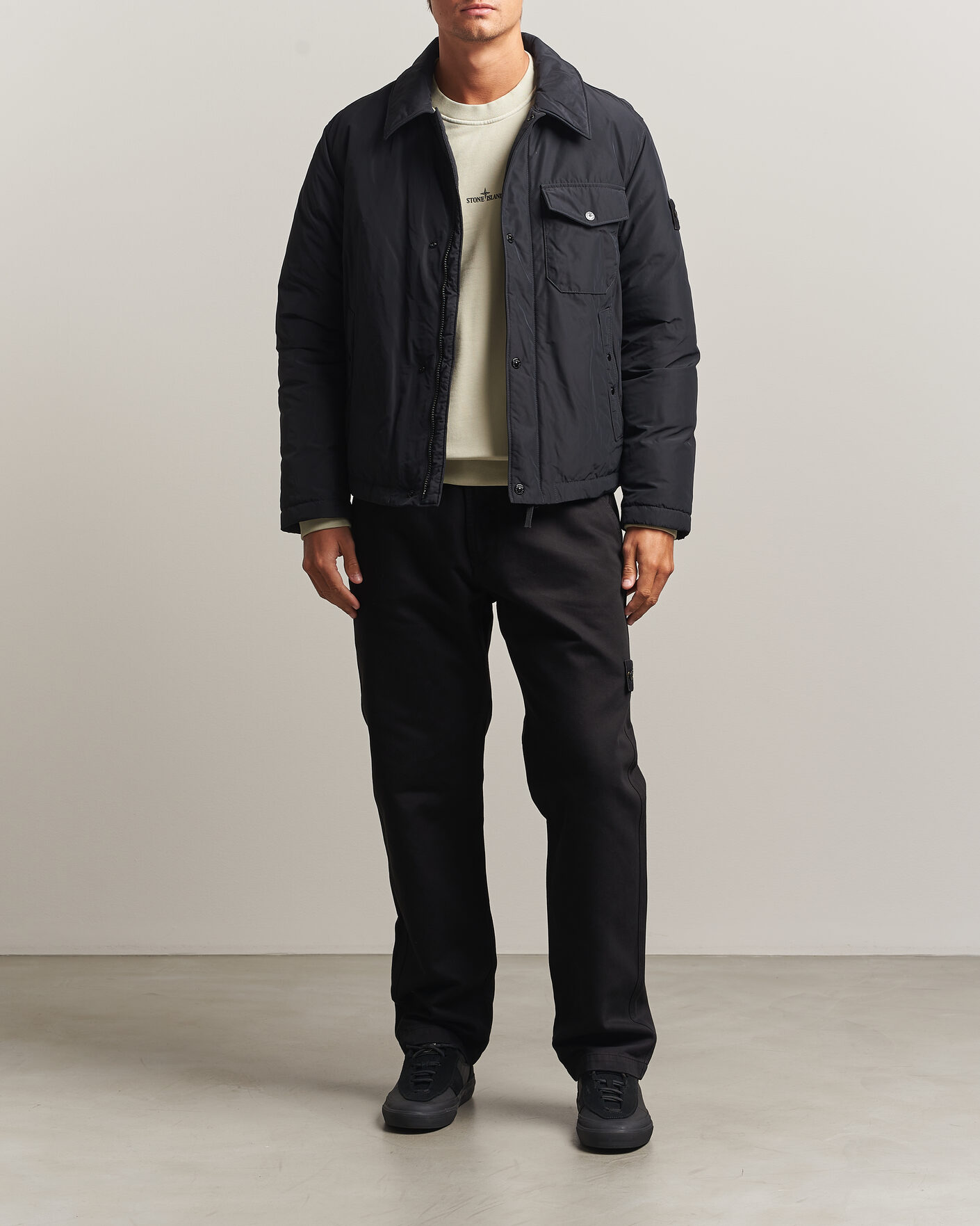 Homme | Manteaux Et Vestes | Stone Island | Micro Twill Padded Jacket Black