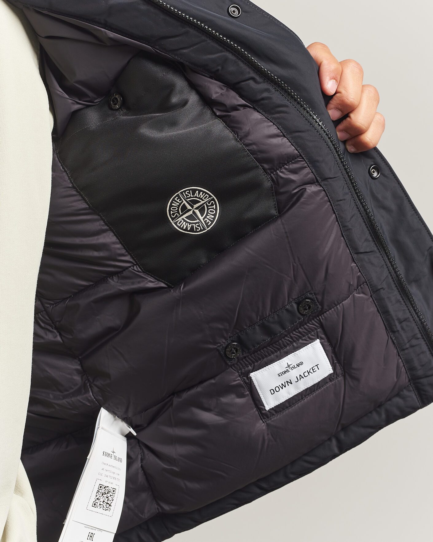 Homme | Manteaux Et Vestes | Stone Island | Micro Twill Padded Jacket Black
