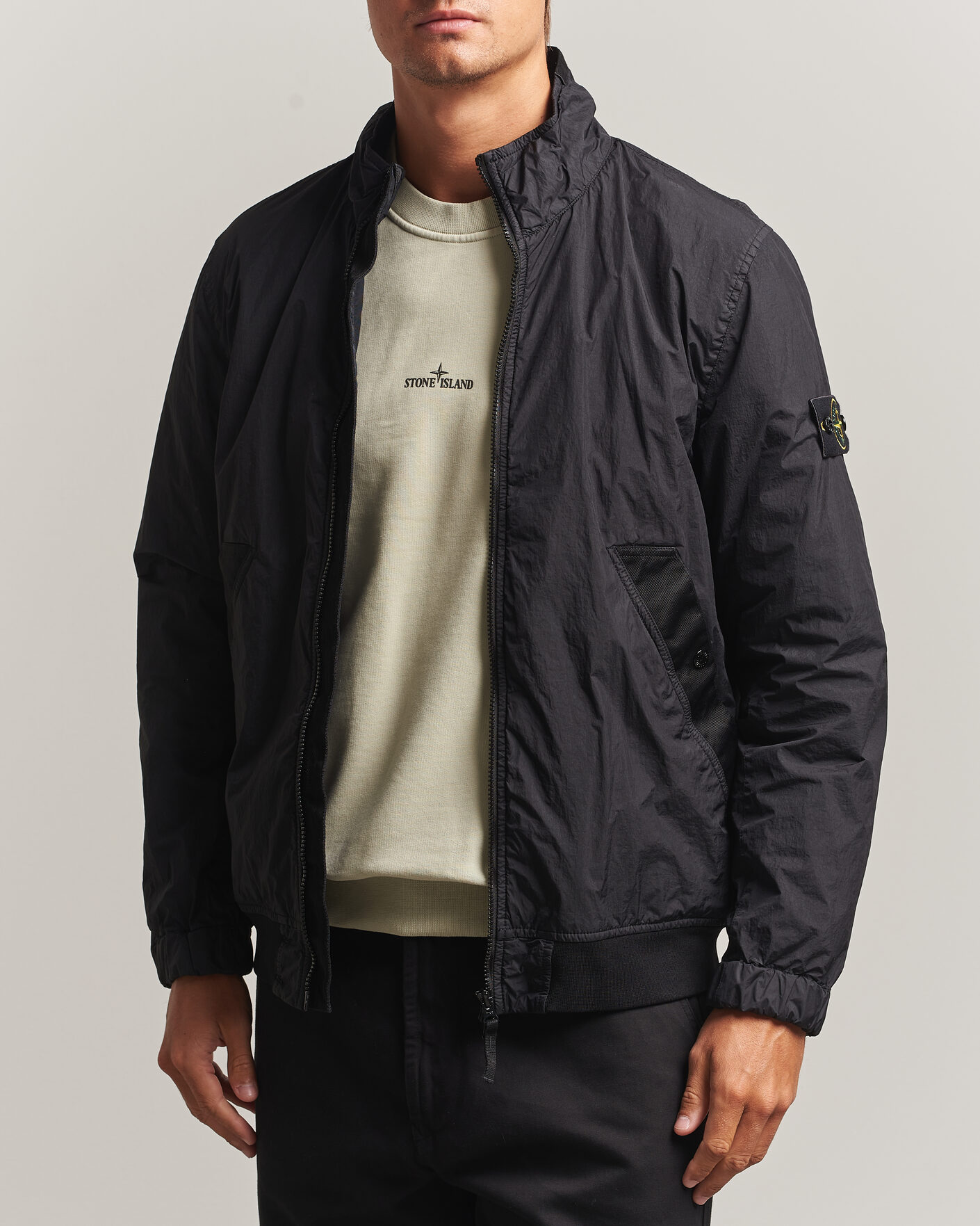 Homme | Manteaux Et Vestes | Stone Island | Crinkle Reps Jacket Black