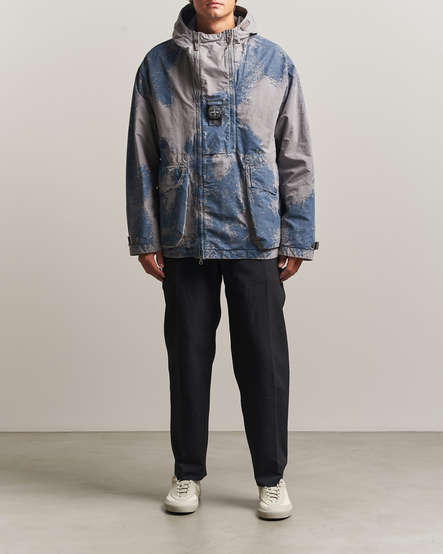 Homme | Manteaux Et Vestes | Stone Island | Hand Painted David Light TC Short Parka Grey