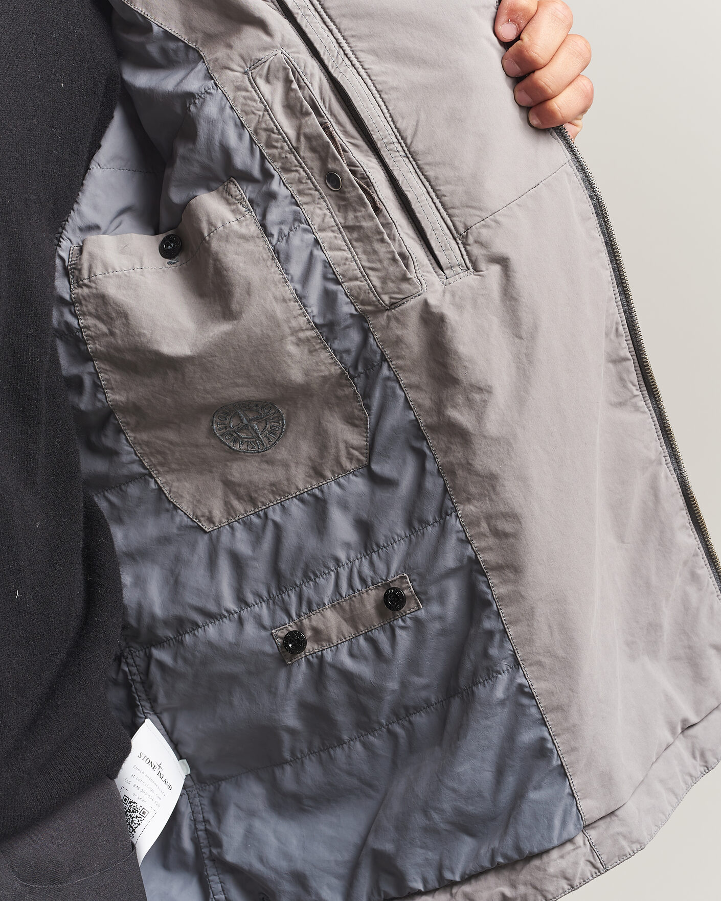 Homme | Manteaux Et Vestes | Stone Island | Hand Painted David Light TC Short Parka Grey