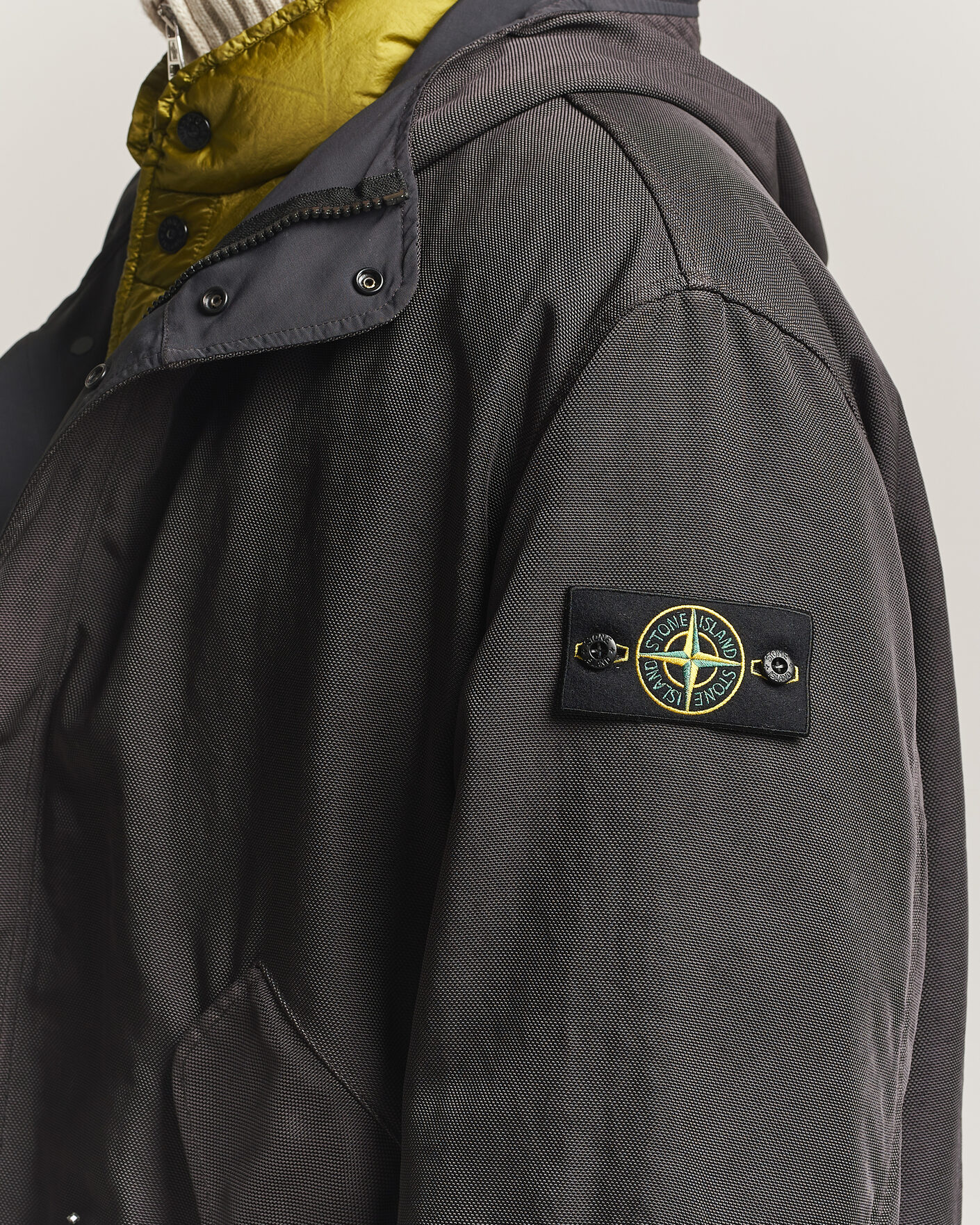 Homme | Manteaux Et Vestes | Stone Island | Dense Oxford Nylon TC Fishtail Parka Lead Grey
