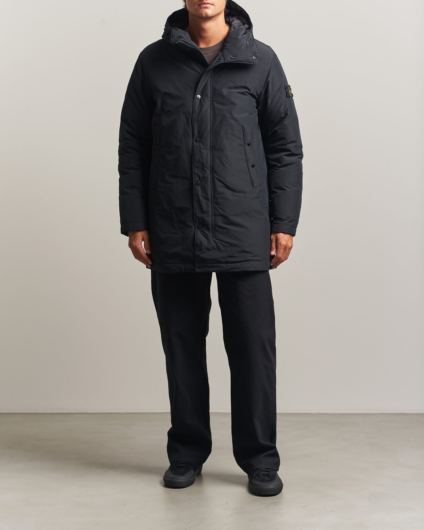 Homme | Manteaux Et Vestes | Stone Island | Micro Twill Padded Parka Black