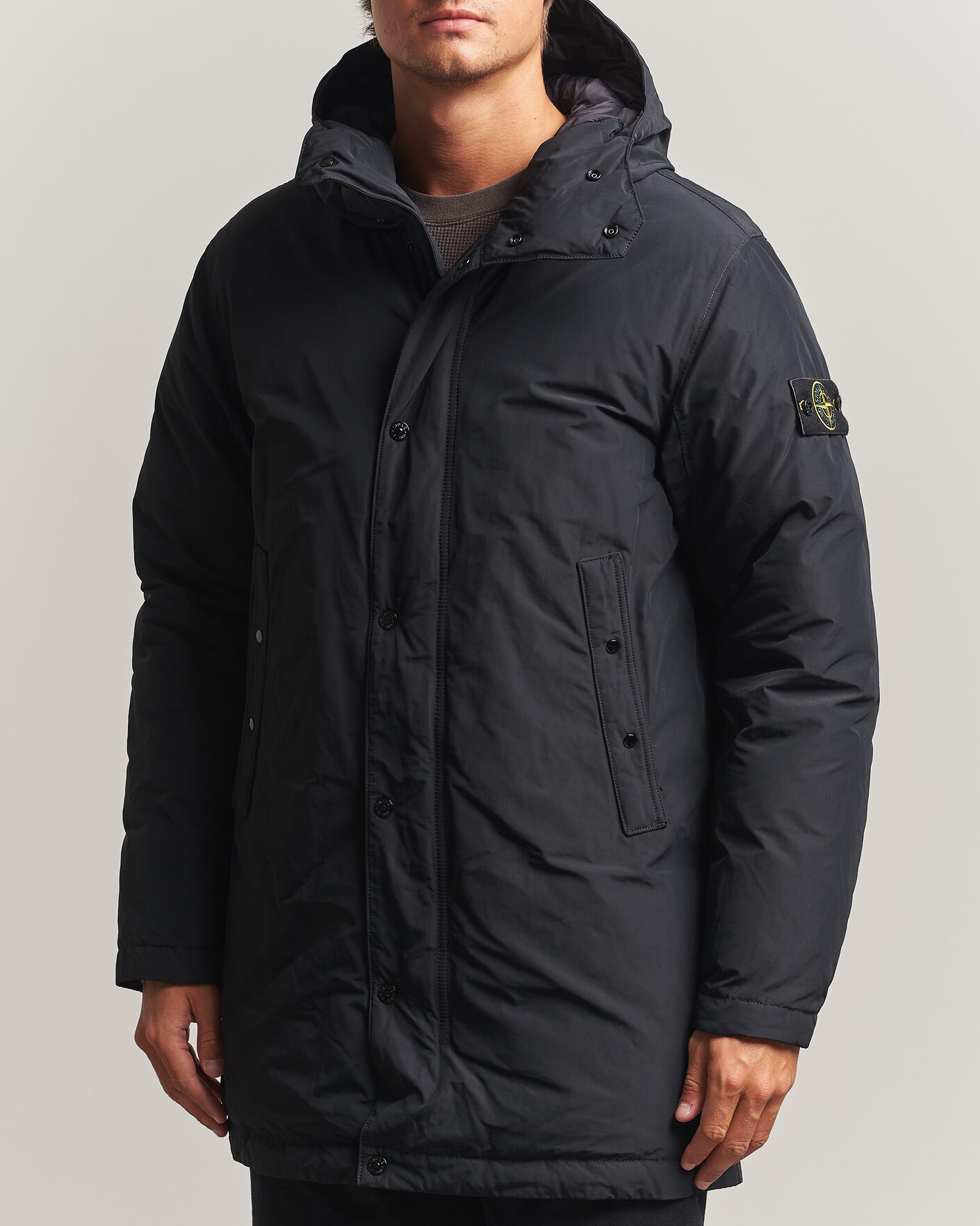 Homme | Manteaux Et Vestes | Stone Island | Micro Twill Padded Parka Black