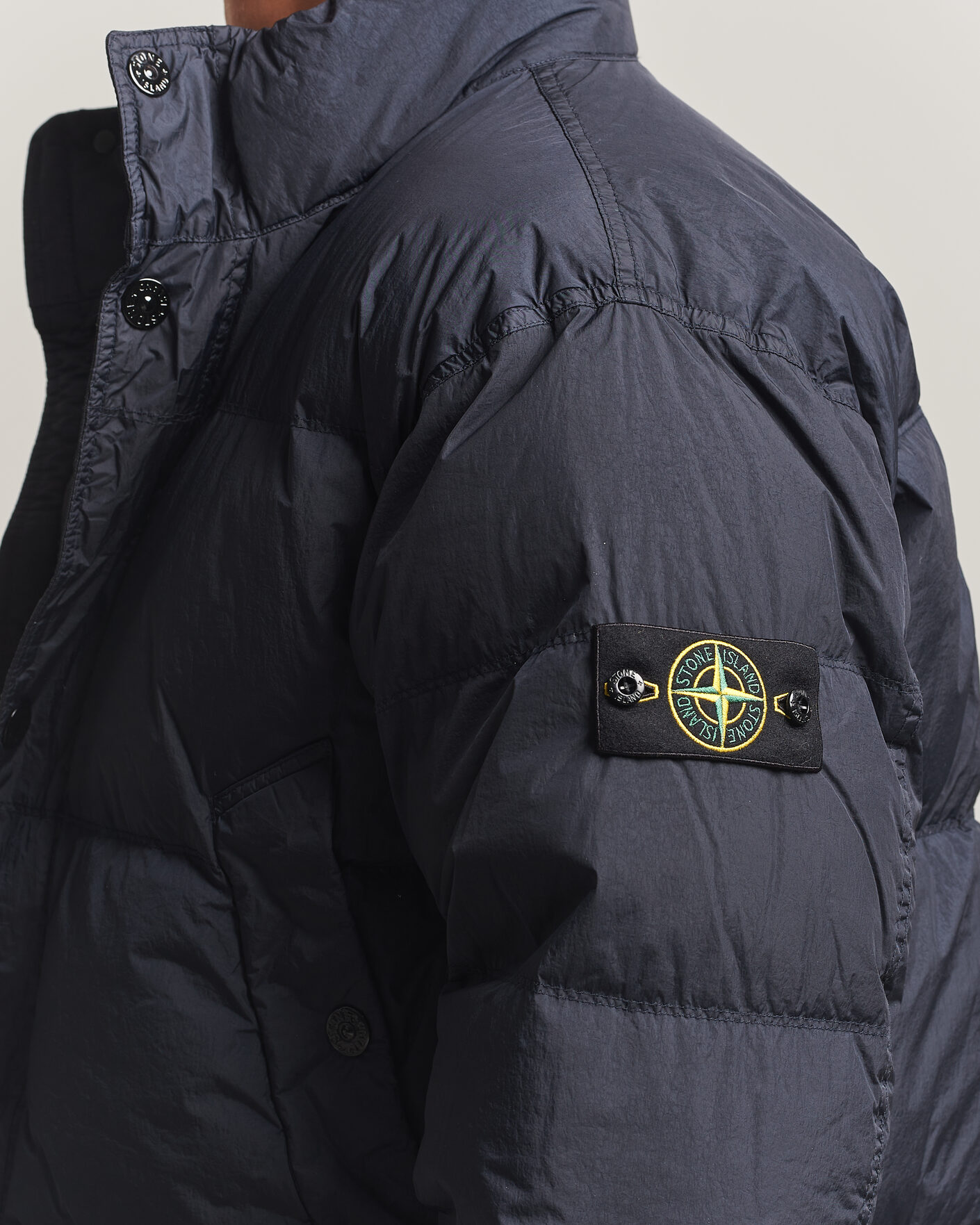 Homme | Manteaux Et Vestes | Stone Island | Crinkle Reps Padded Down Jacket Navy Blue