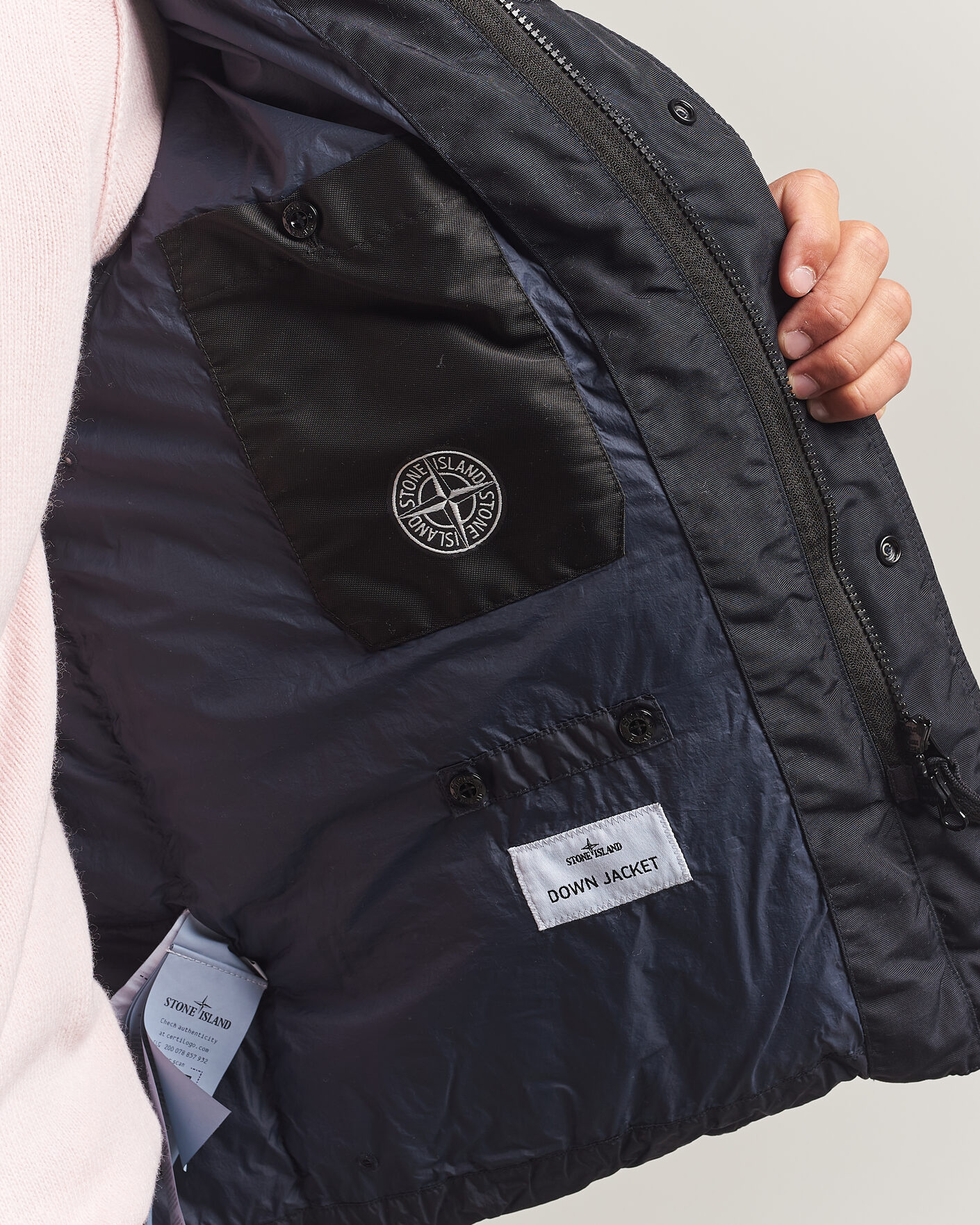 Homme | Manteaux Et Vestes | Stone Island | Crinkle Reps Padded Down Jacket Navy Blue