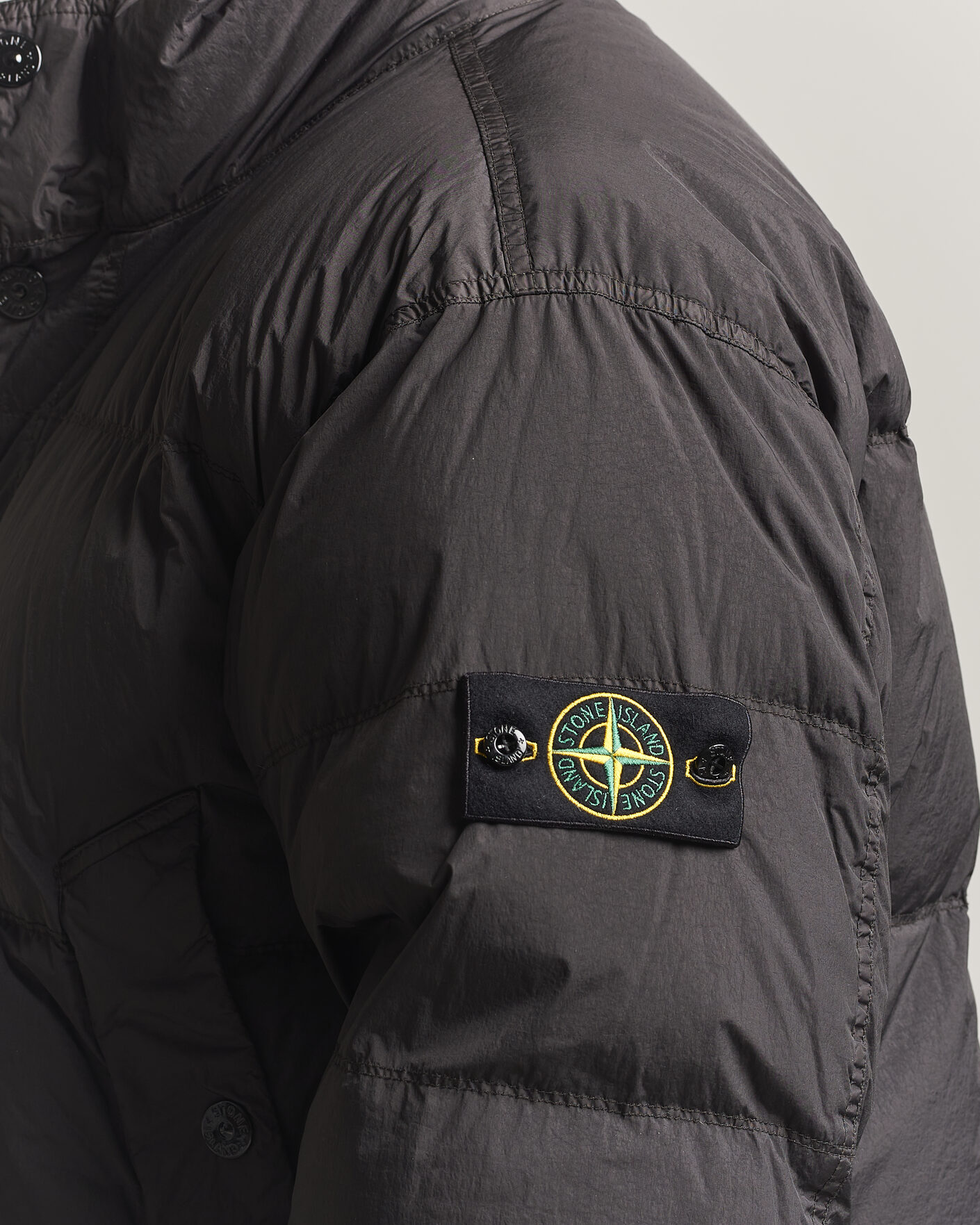 Homme | Manteaux Et Vestes | Stone Island | Crinkle Reps Padded Down Jacket Lead Grey
