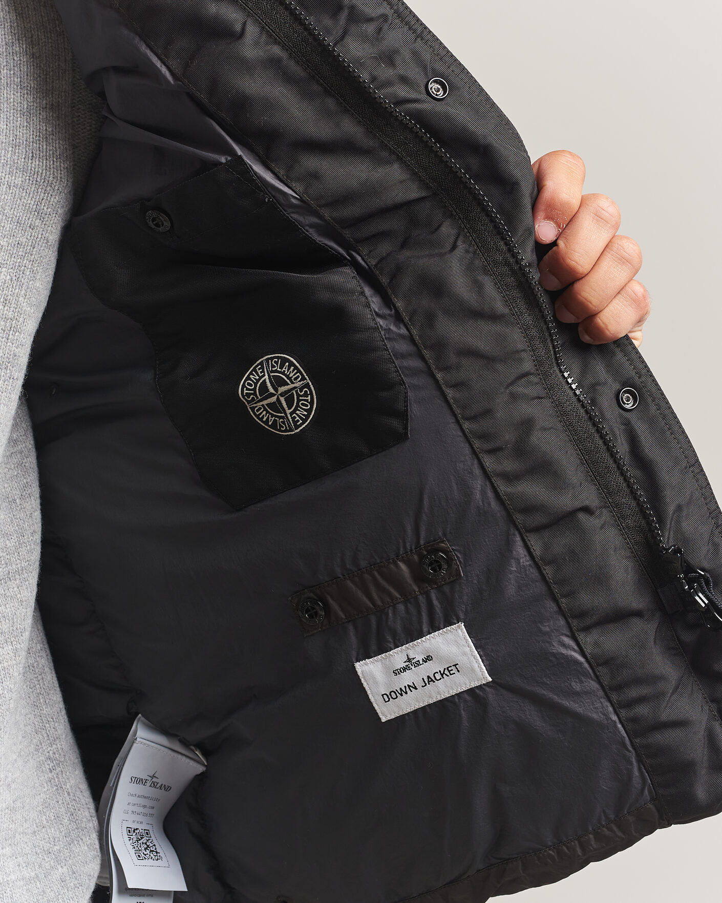 Homme | Manteaux Et Vestes | Stone Island | Crinkle Reps Padded Down Jacket Lead Grey