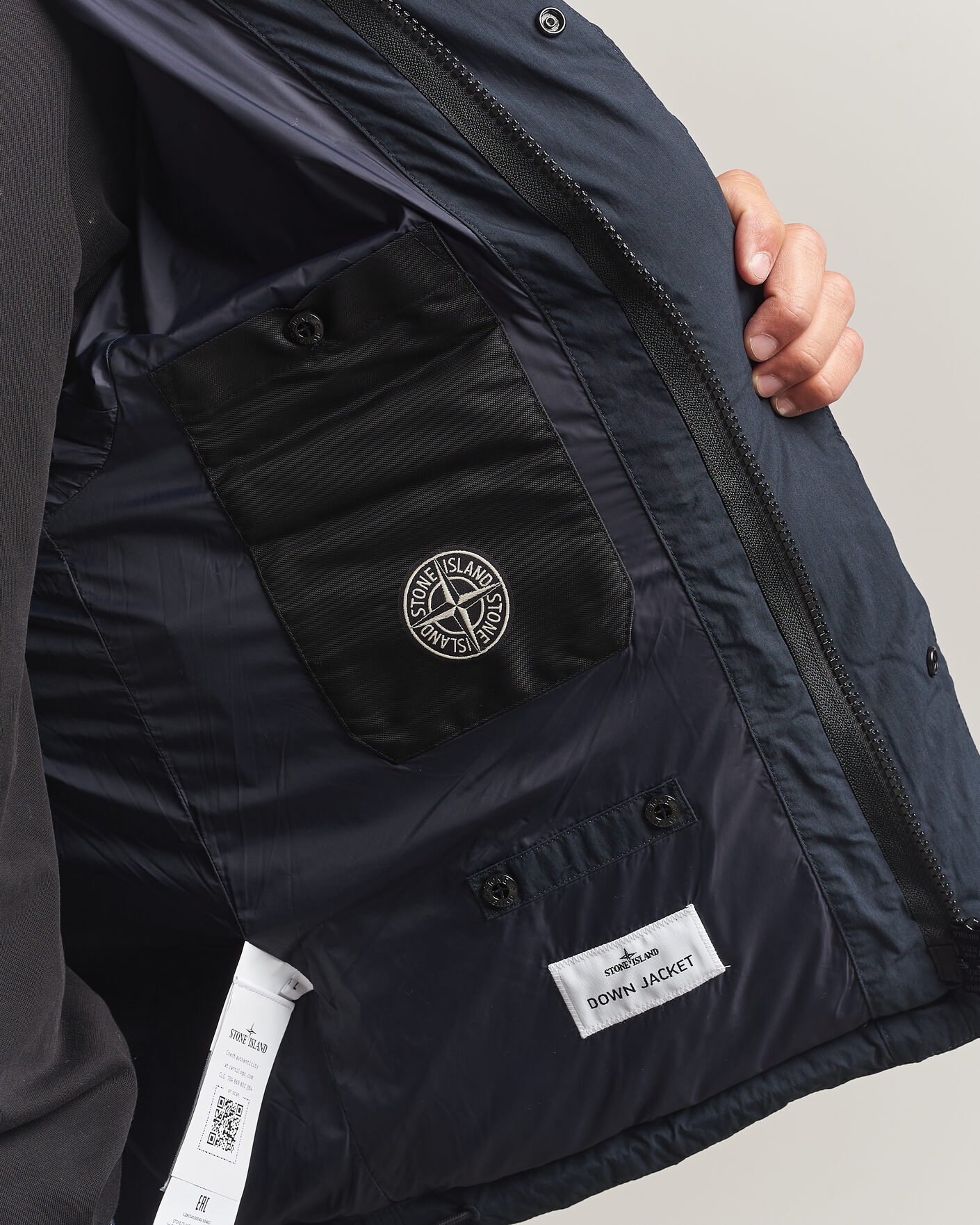 Homme | Manteaux Et Vestes | Stone Island | Cotton/Nylon Padded Down Jacket Navy Blue