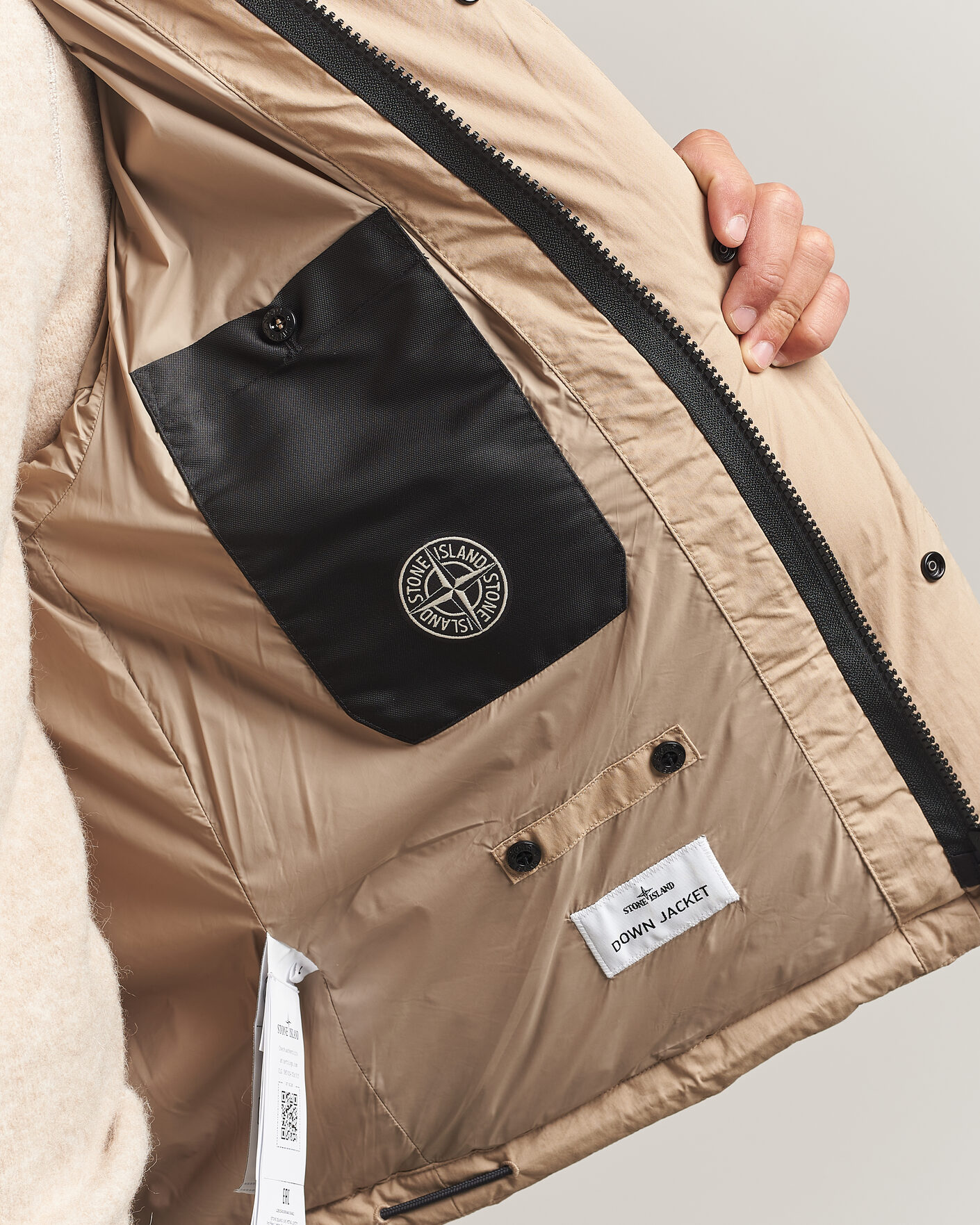 Homme | Manteaux Et Vestes | Stone Island | Cotton/Nylon Padded Down Jacket Biscuit