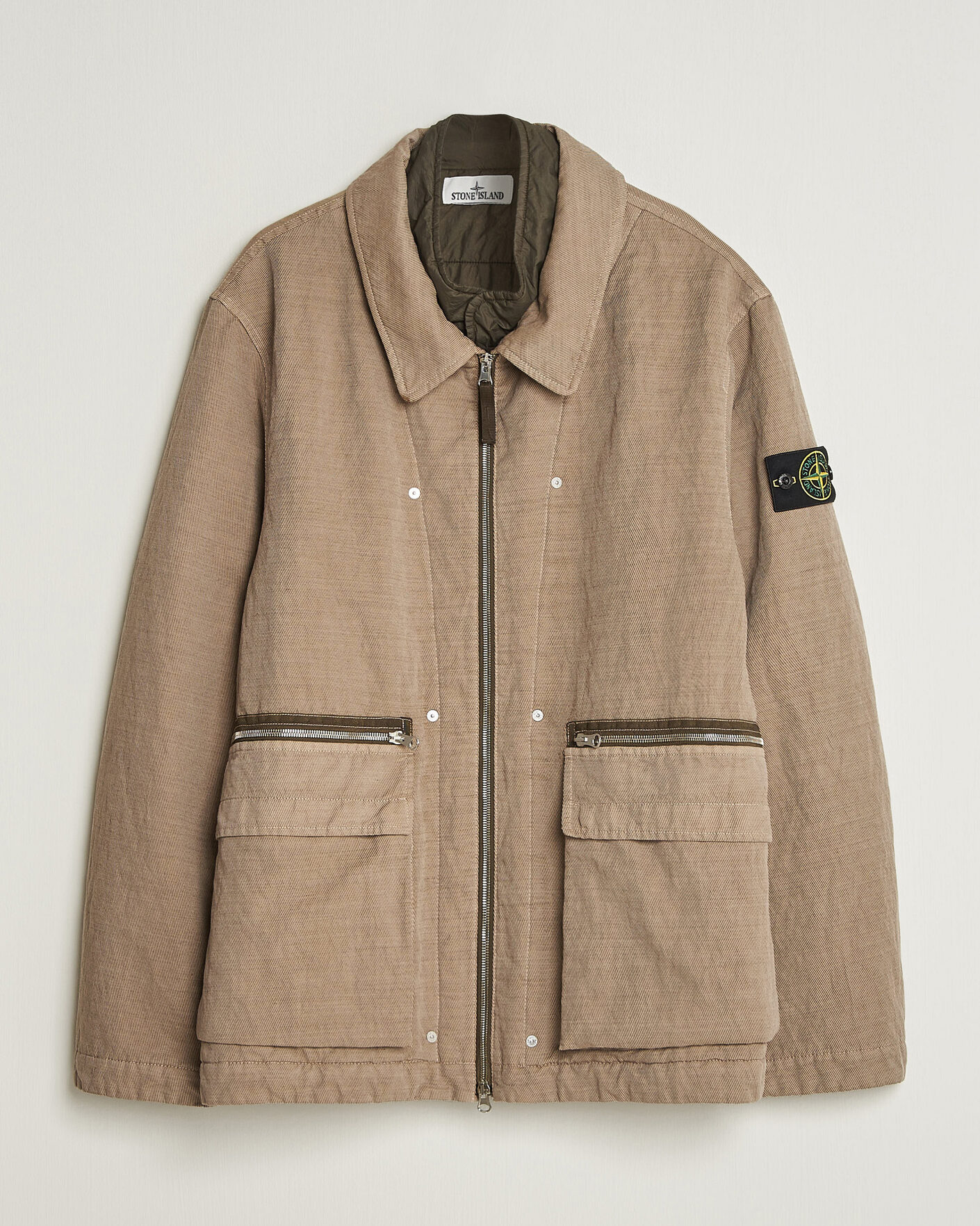 Homme | Manteaux Et Vestes | Stone Island | Diagonal Cotton/Wool Field Jacket Biscuit
