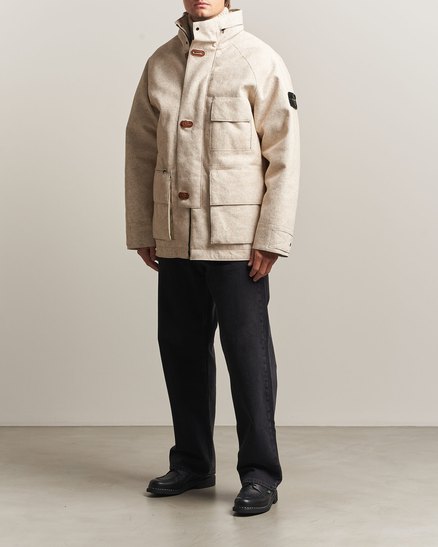 Homme | Manteaux Et Vestes | Stone Island | Panno Coagulato Coat Biscuit