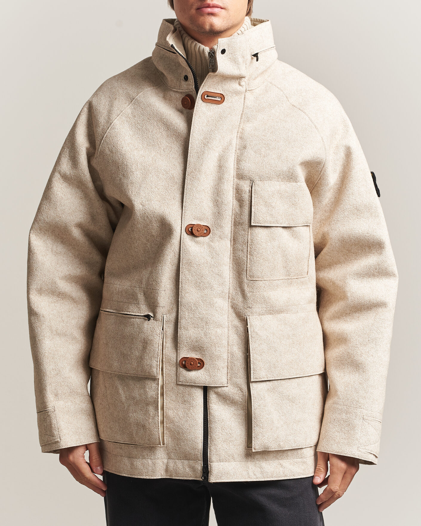 Homme | Manteaux Et Vestes | Stone Island | Panno Coagulato Coat Biscuit