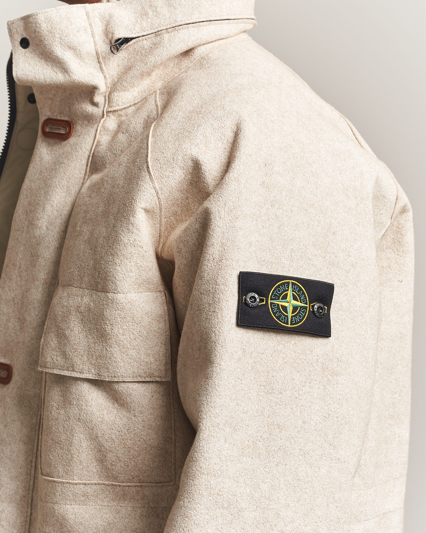 Homme | Manteaux Et Vestes | Stone Island | Panno Coagulato Coat Biscuit