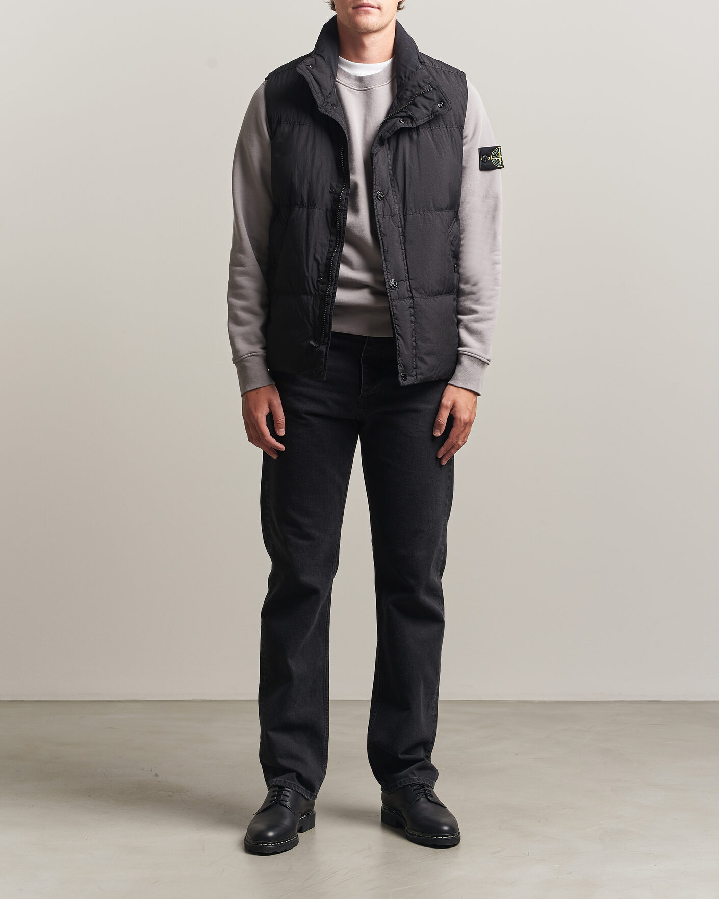 Homme | Gilets | Stone Island | Crinkle Reps Down Vest Black