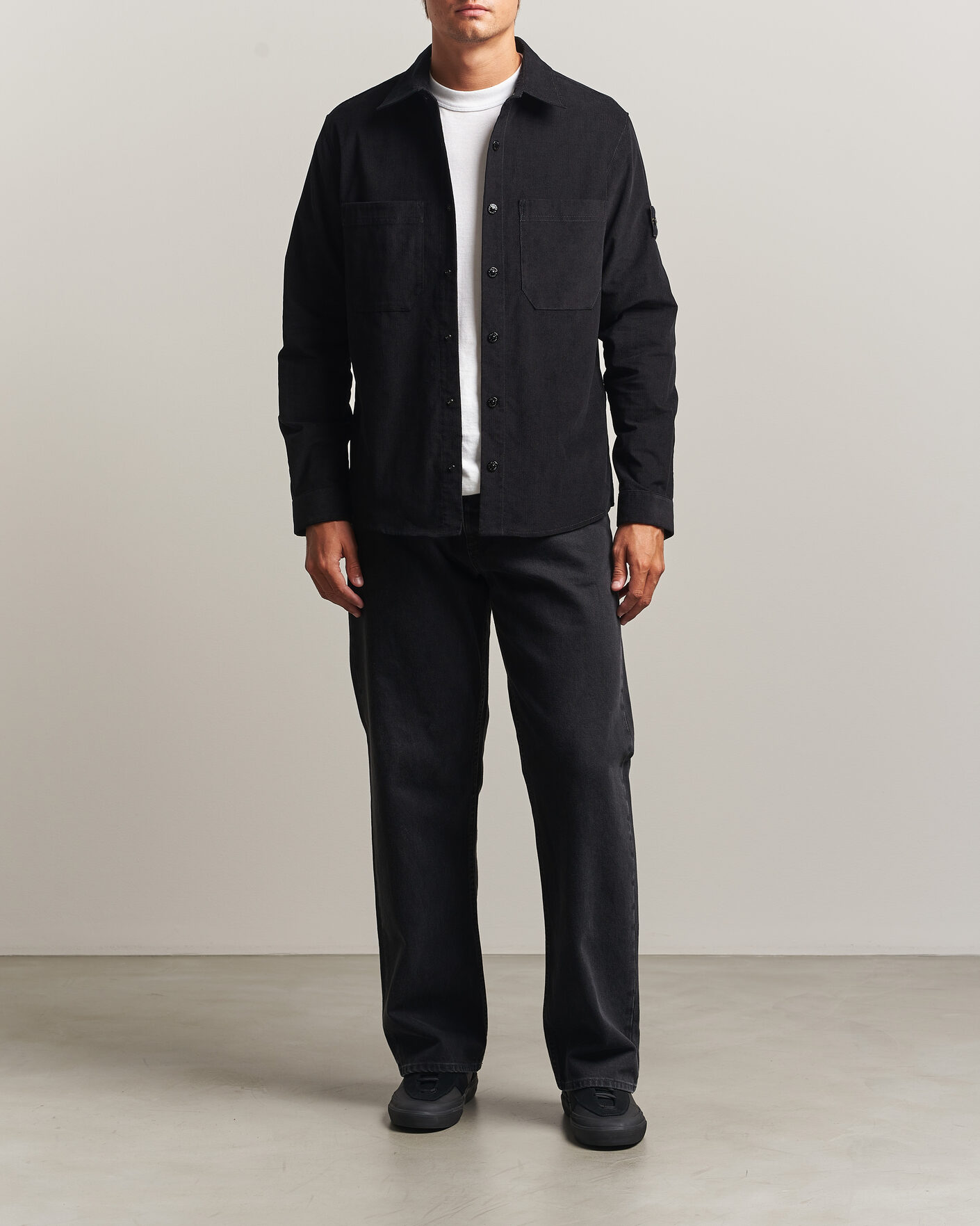 Homme | Chemises | Stone Island | Micro Cord Overshirt Black
