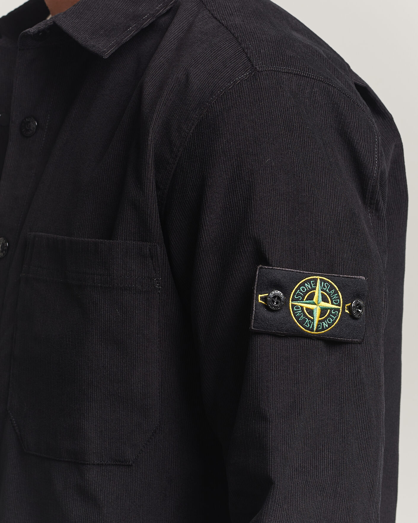 Homme | Chemises | Stone Island | Micro Cord Overshirt Black