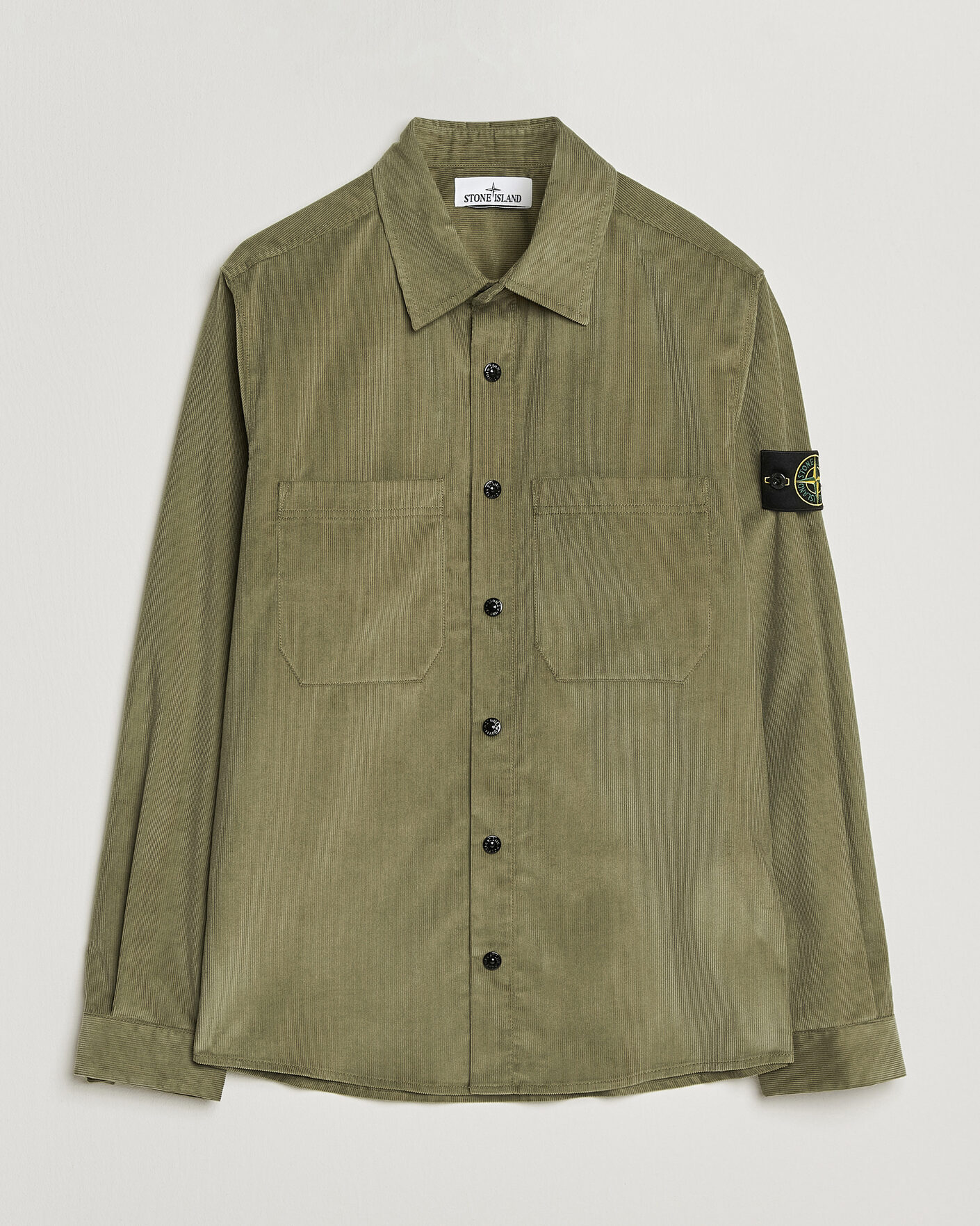 Homme | Chemises | Stone Island | Micro Cord Overshirt Miltary Green