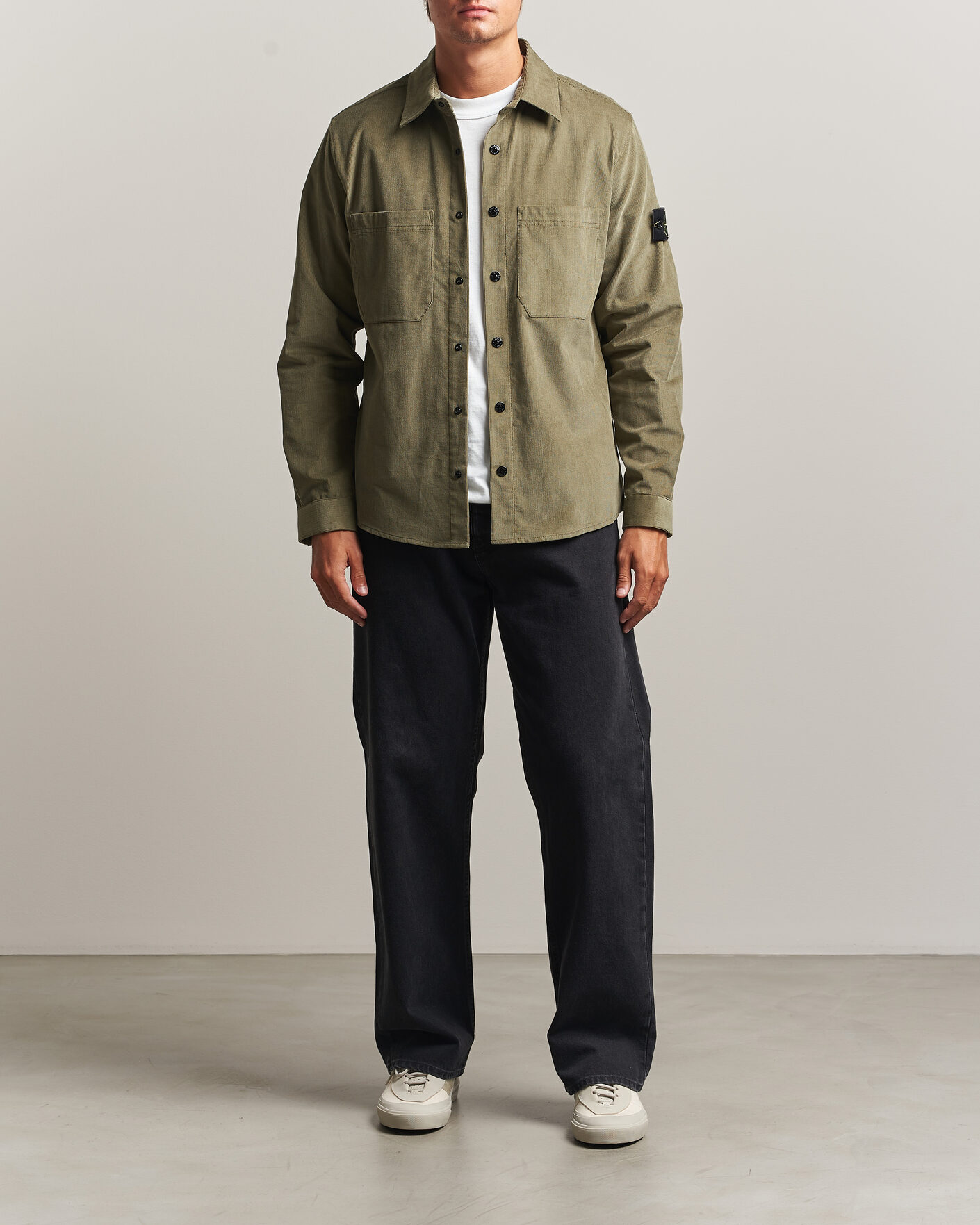 Homme | Chemises | Stone Island | Micro Cord Overshirt Miltary Green