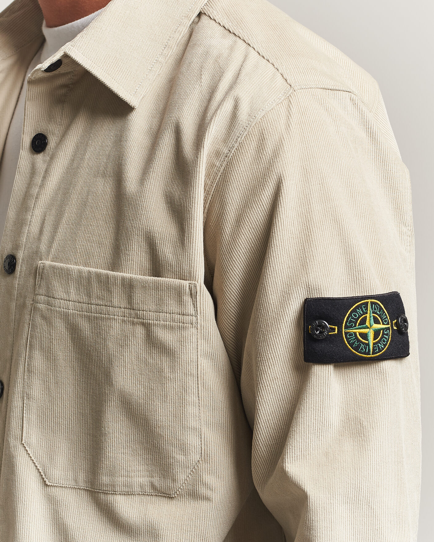 Homme | Chemises | Stone Island | Micro Cord Overshirt Sand