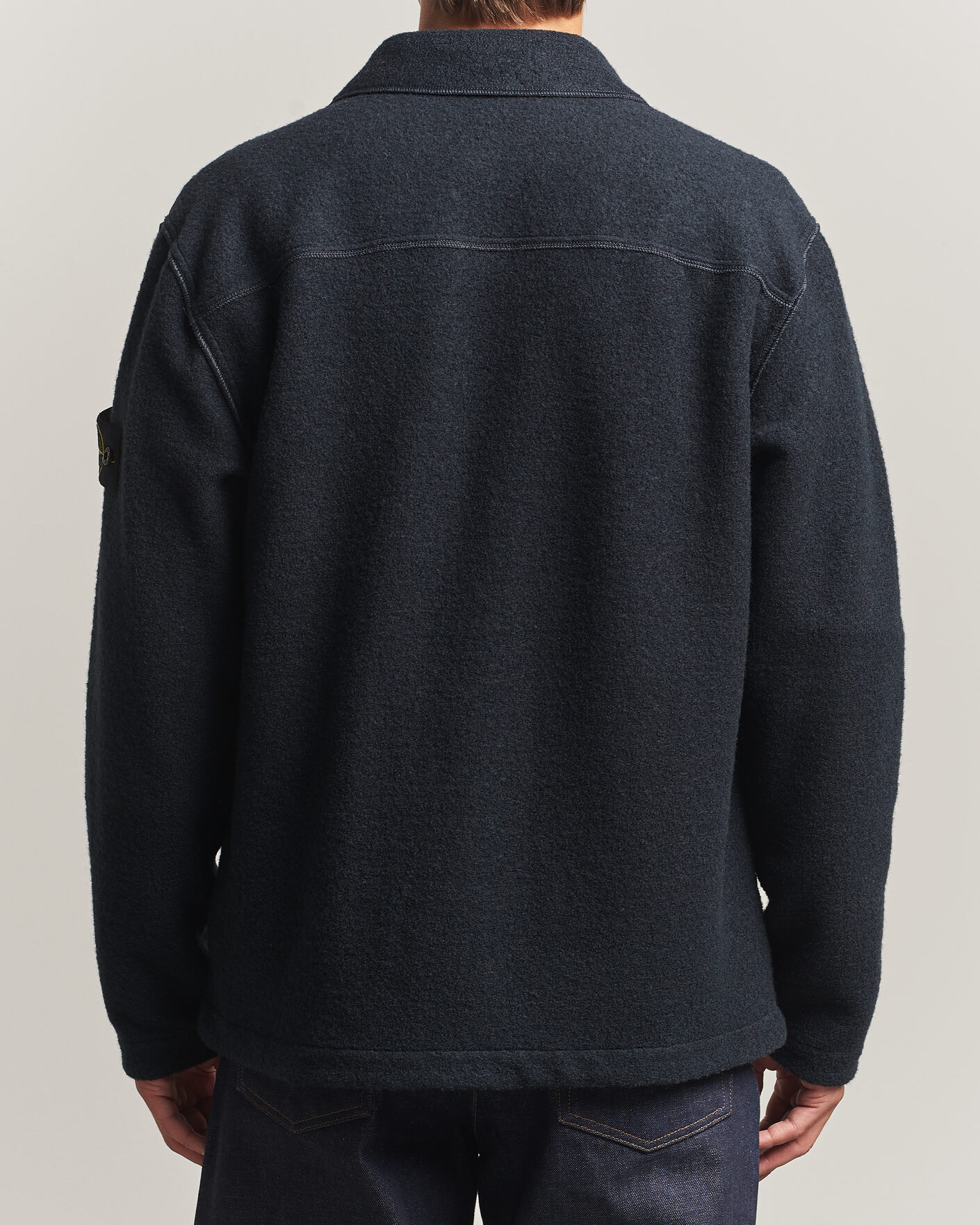 Homme | Chemises | Stone Island | Micro Bouclé Overshirt Navy Blue