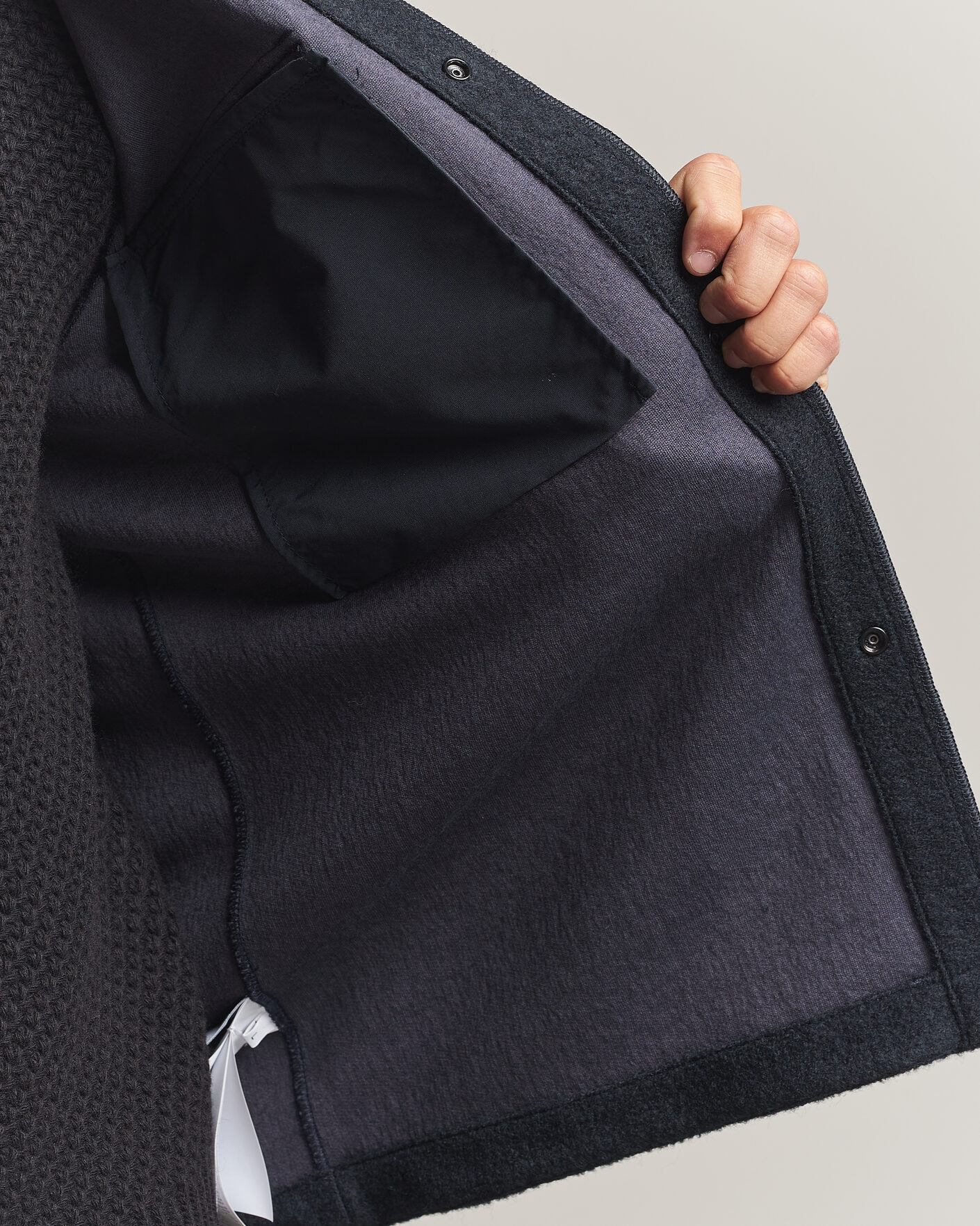 Homme | Chemises | Stone Island | Micro Bouclé Overshirt Navy Blue