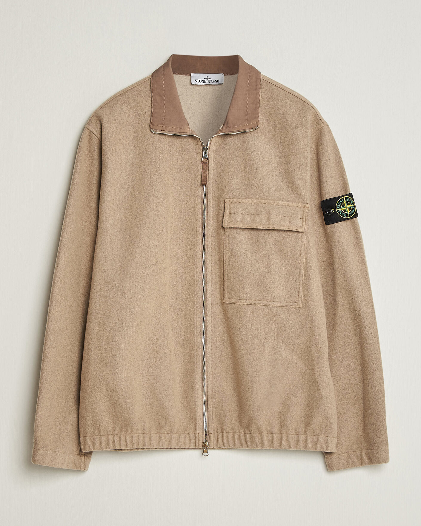 Homme | Manteaux Et Vestes | Stone Island | Wool/Nylon Flannel Jacket Biscuit